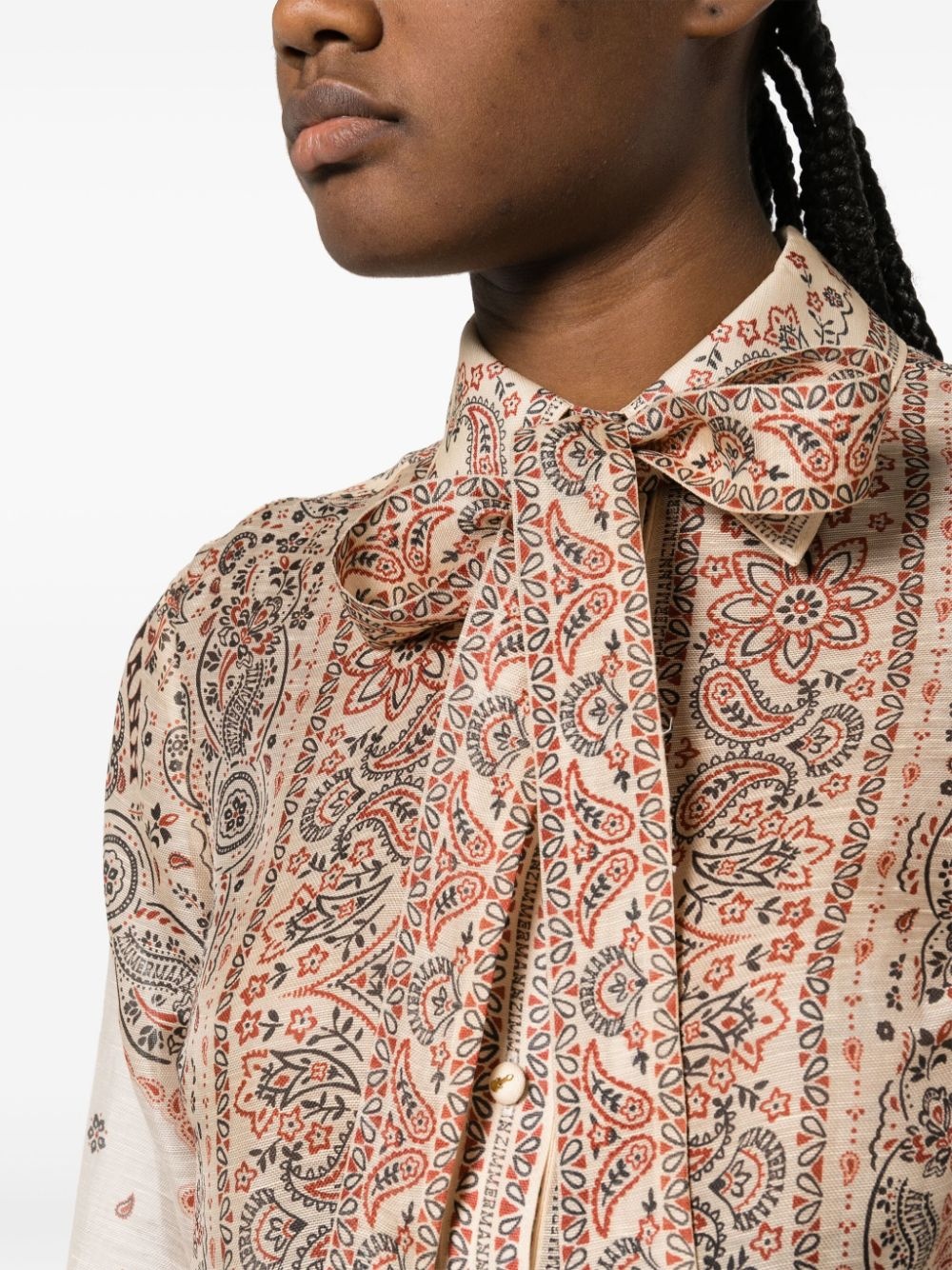 Matchmaker tie-neck blouse - 5
