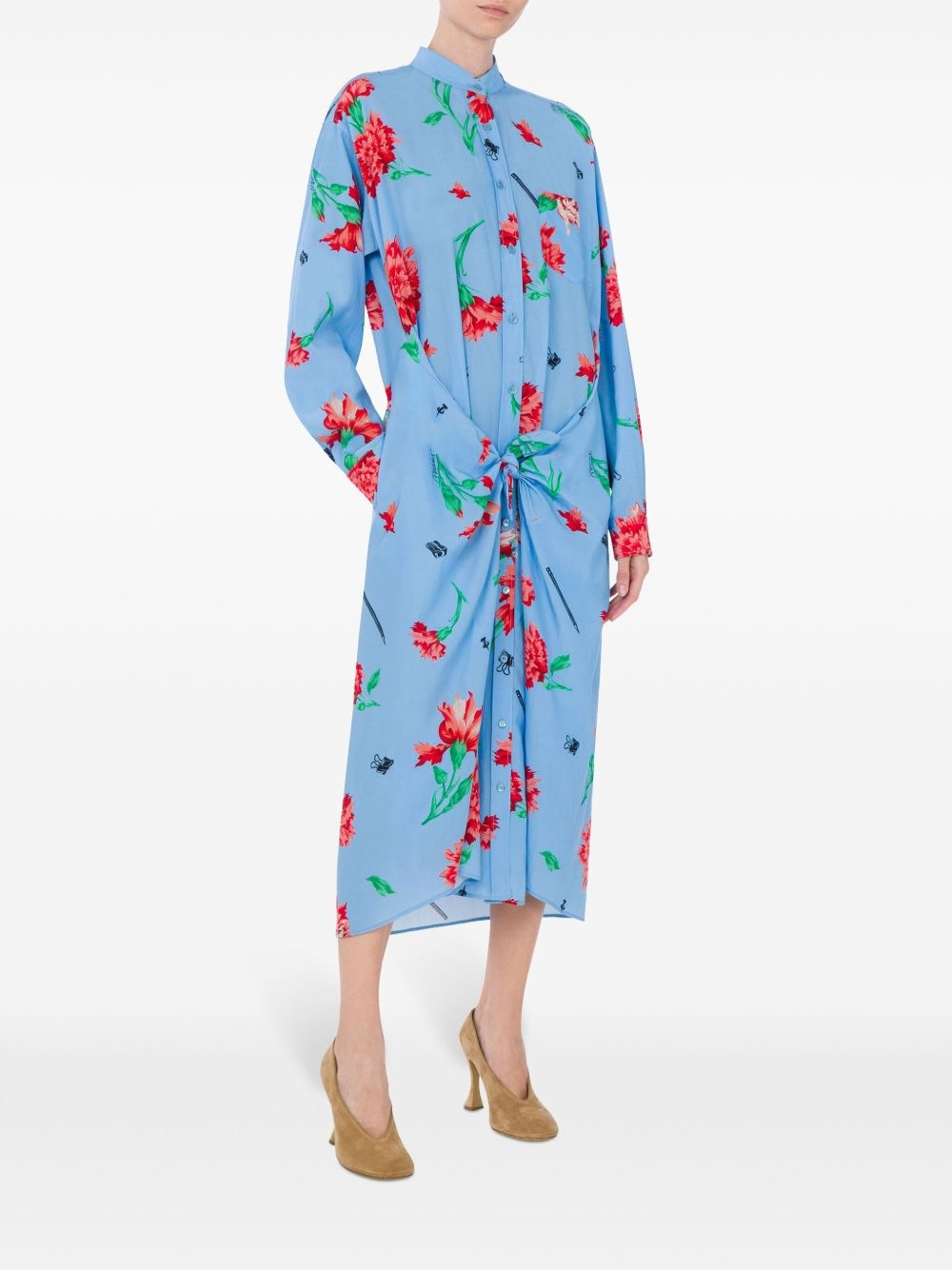 floral-print midi dress - 2