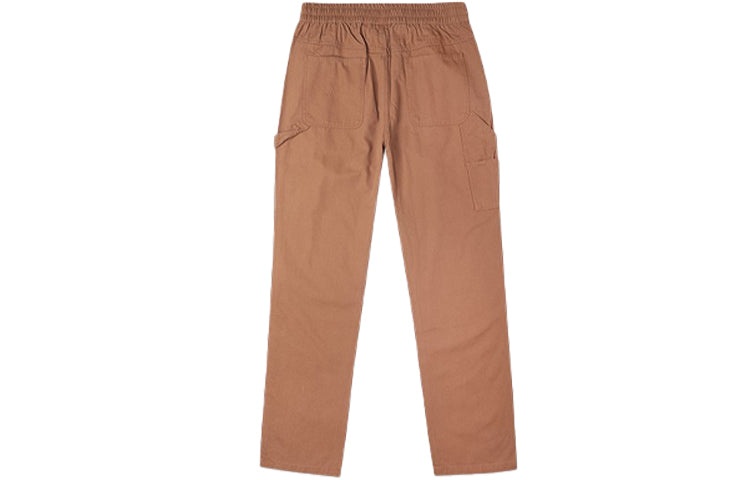 Men's Converse Logo Solid Color Straight Casual Elastic Waistband Long Pants/Trousers Brown 10020002 - 2