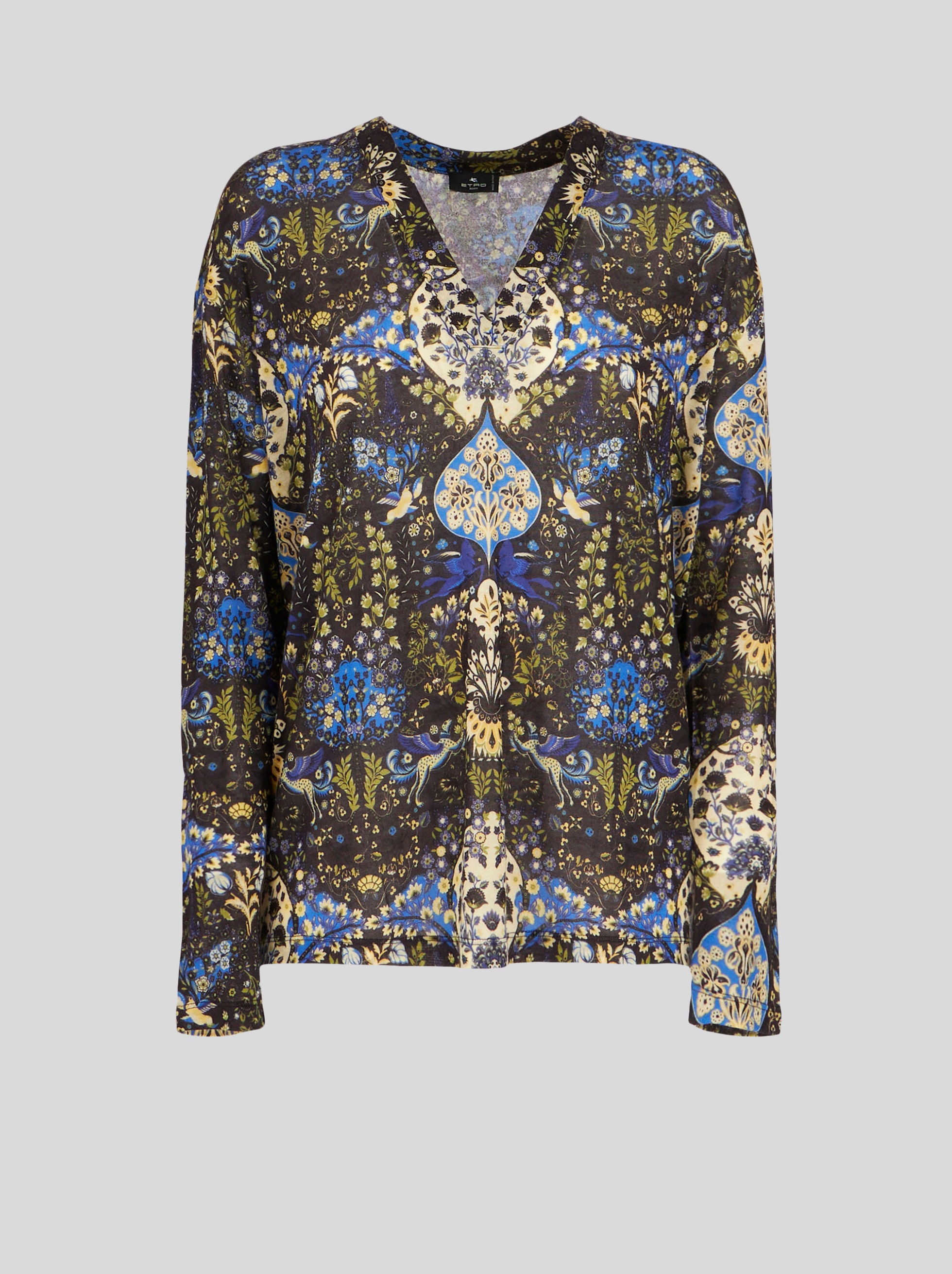 JERSEY JUMPER WITH ORNAMENTAL PRINT - 1