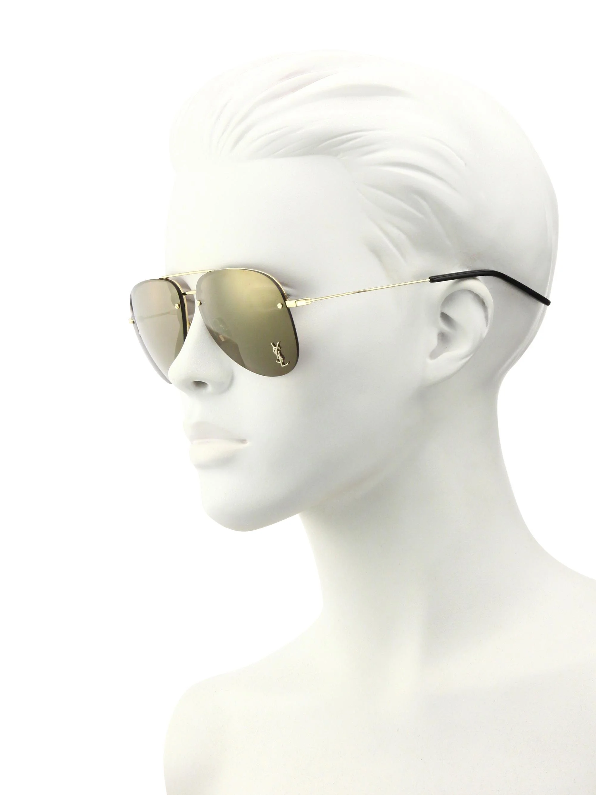 Women's Monogram 59MM Mirrored Aviator Sunglasses - Gold - 1
