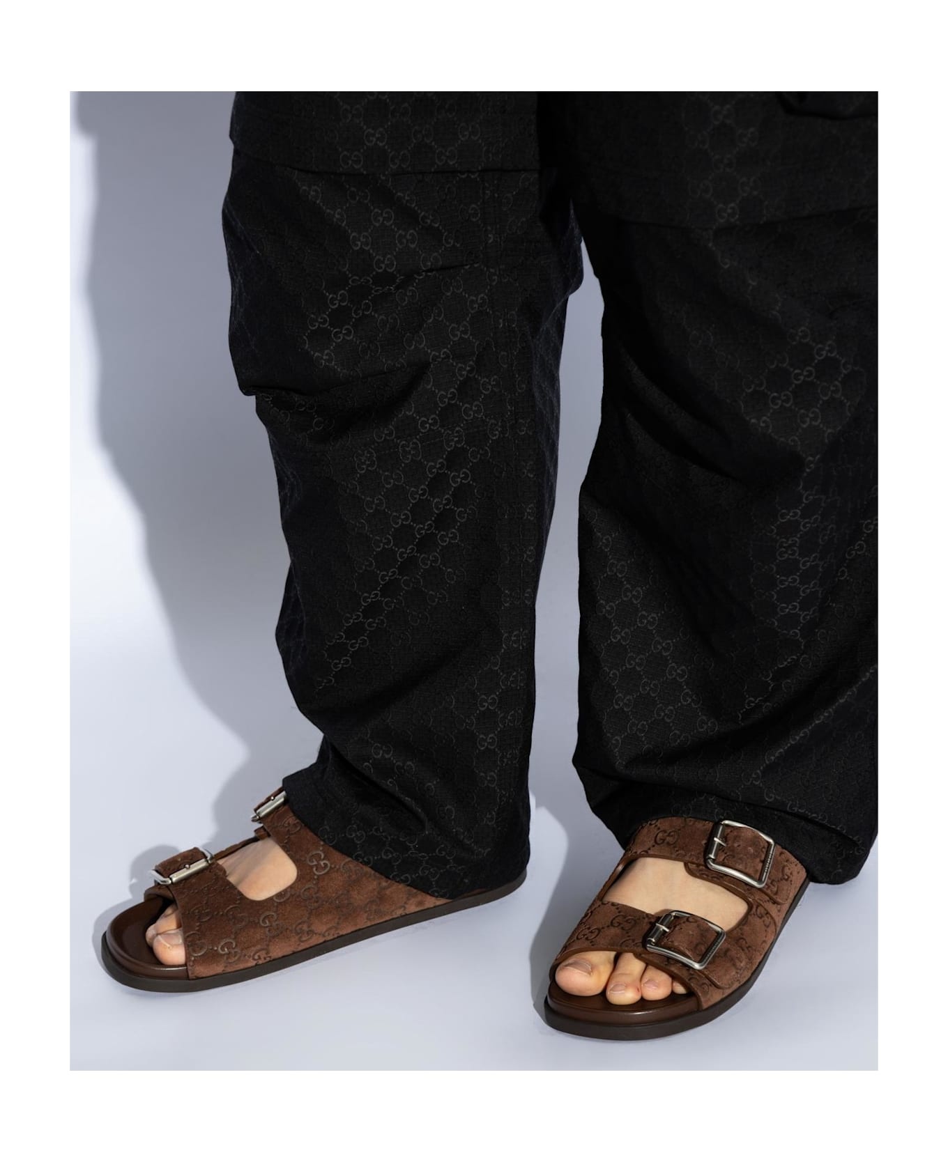 Gucci Suede Slides - 2