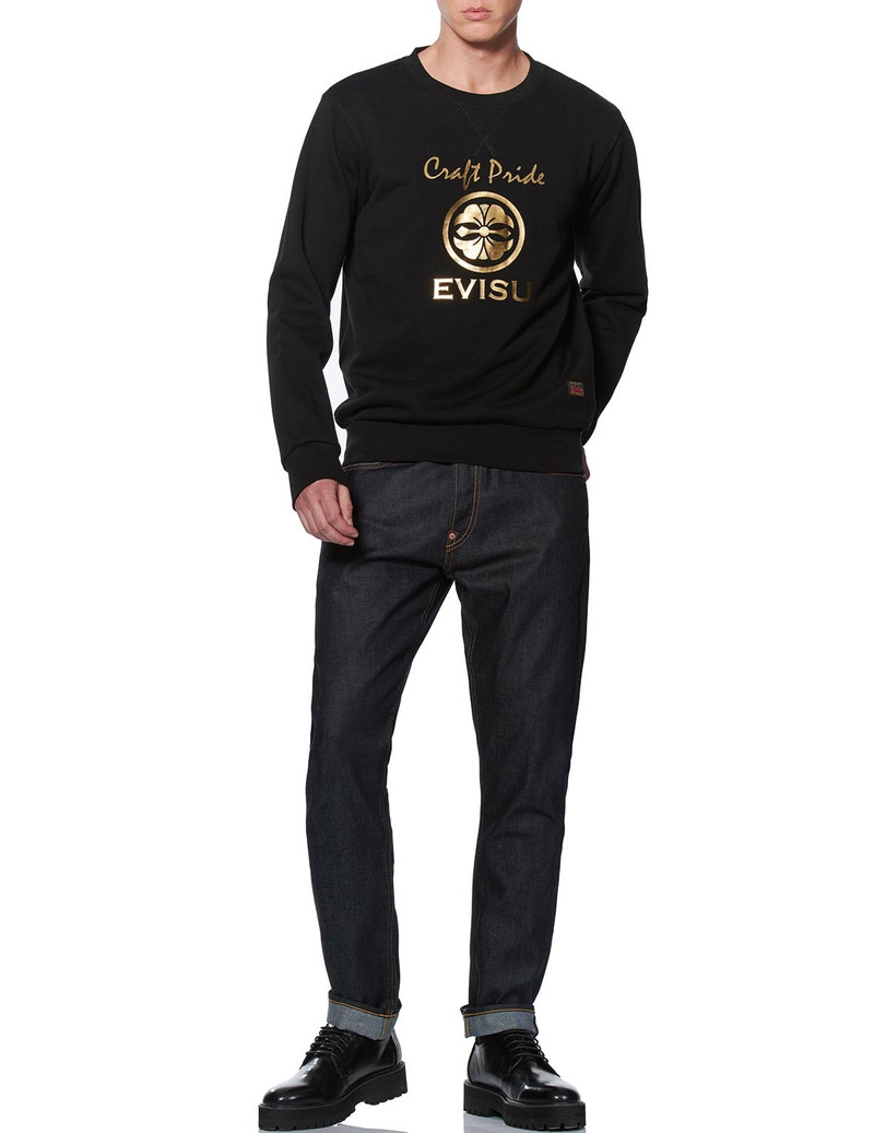 EVISU KAMON AND DAICOCK FOIL PRINT SWEATSHIRT outlook
