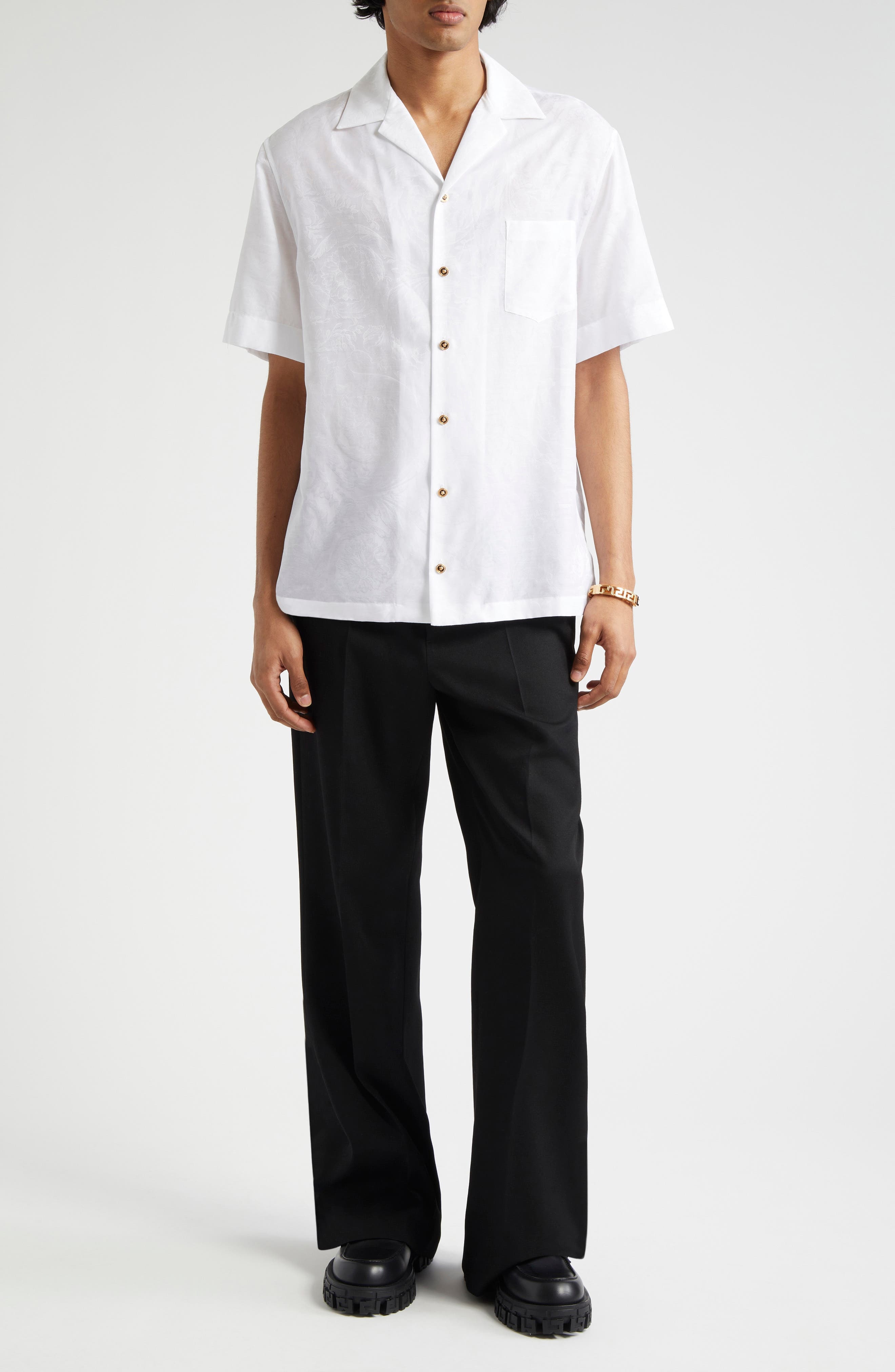 Barocco Jacquard Camp Shirt - 2