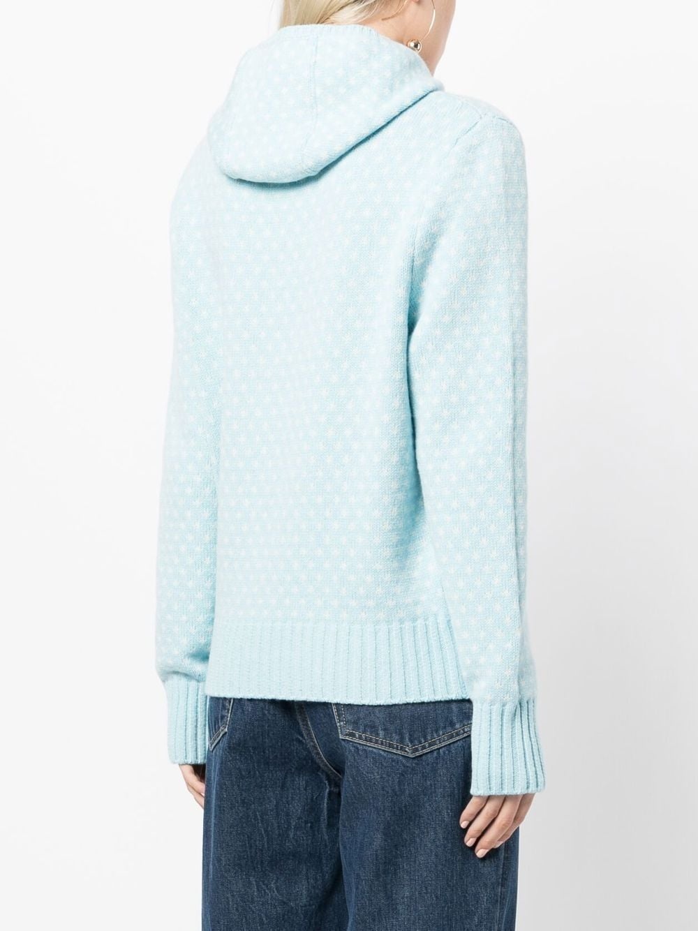 printed knit hoodie - 4