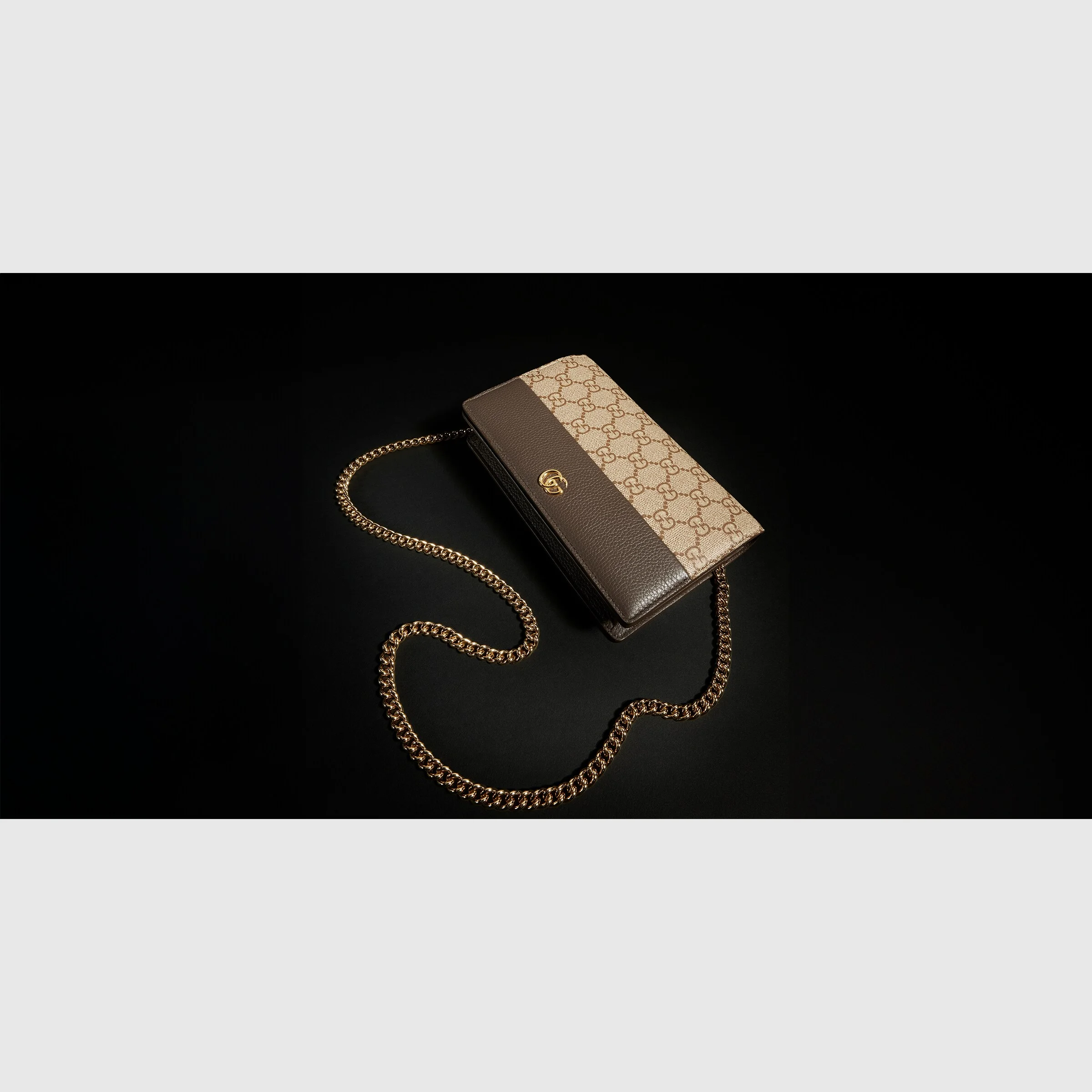 Bi-color GG Marmont wallet on chain - 1