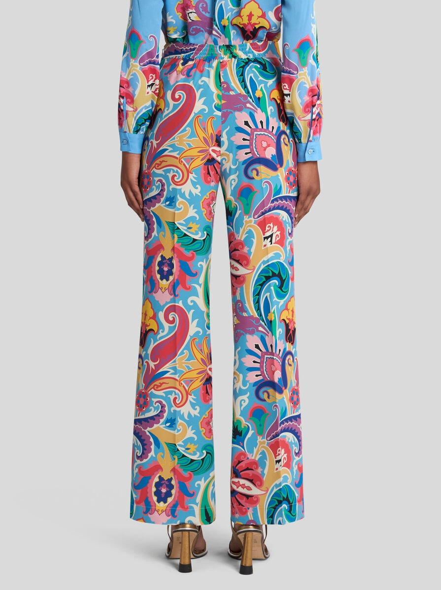 SILK TROUSERS WITH FLORAL PRINT - 5
