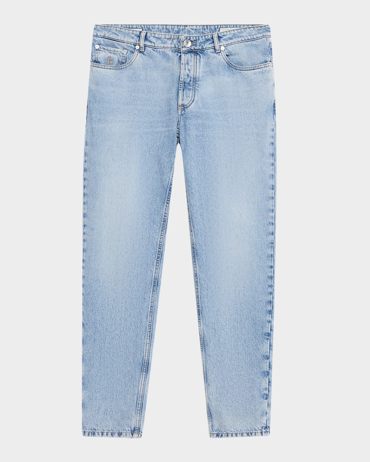 Men's Slim Light-Wash Denim Jeans - 1