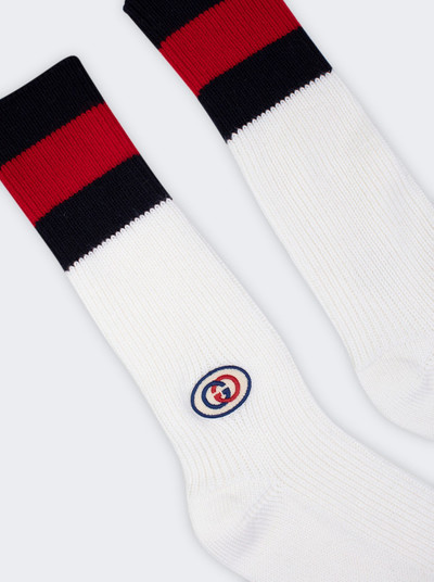 GUCCI Classic Socks Ivory And Blue outlook
