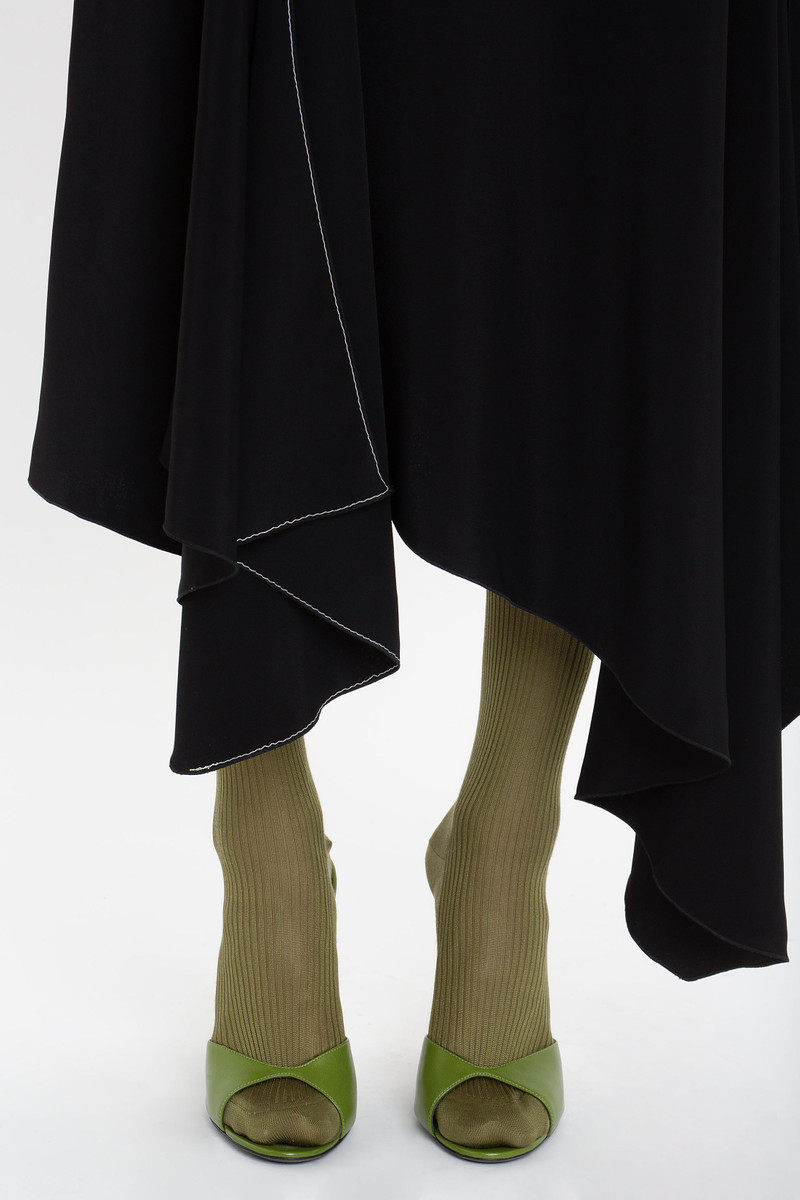 Henley Shirt Dress In Black 8