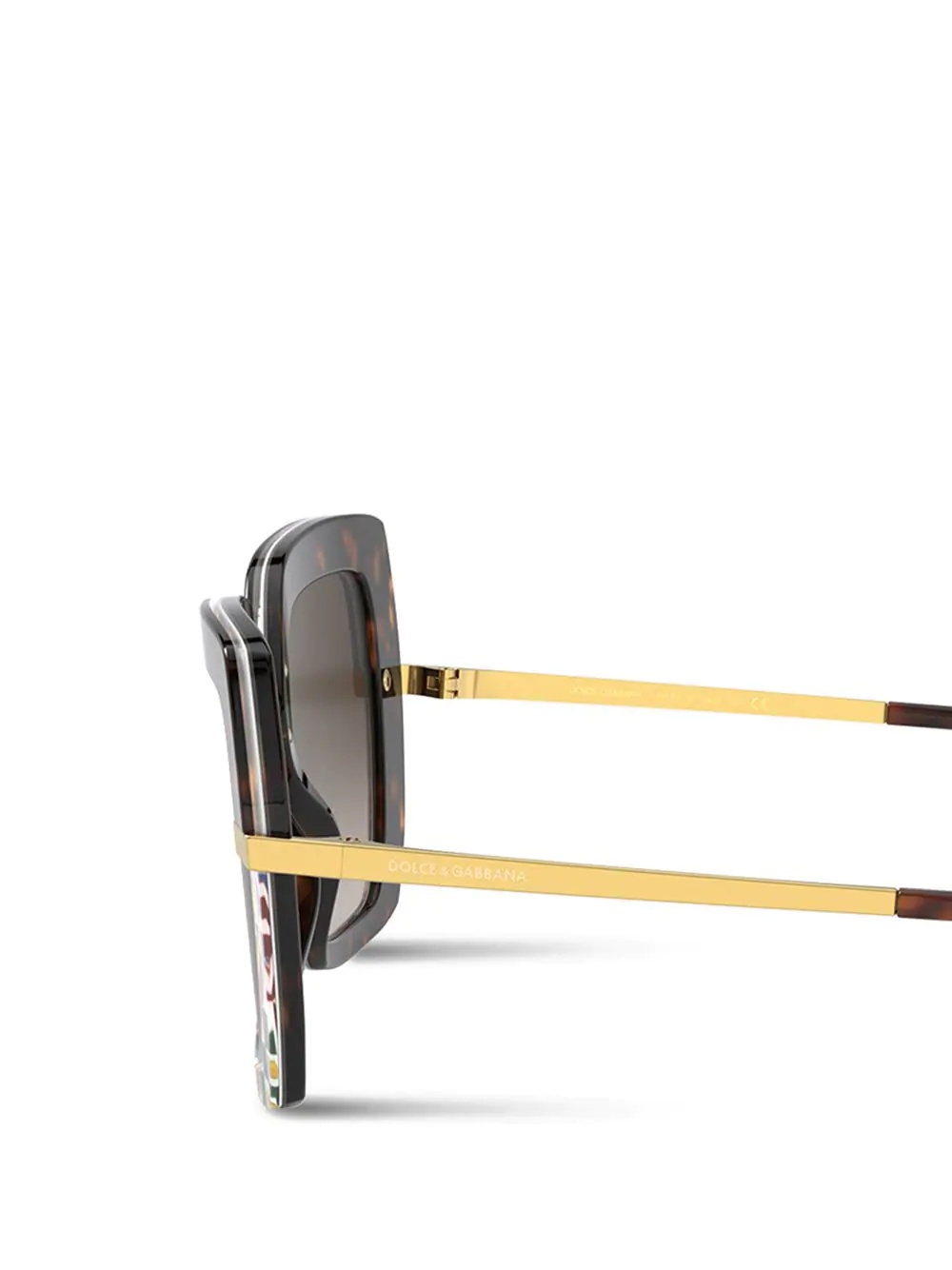 printed square-frame sunglasses - 3