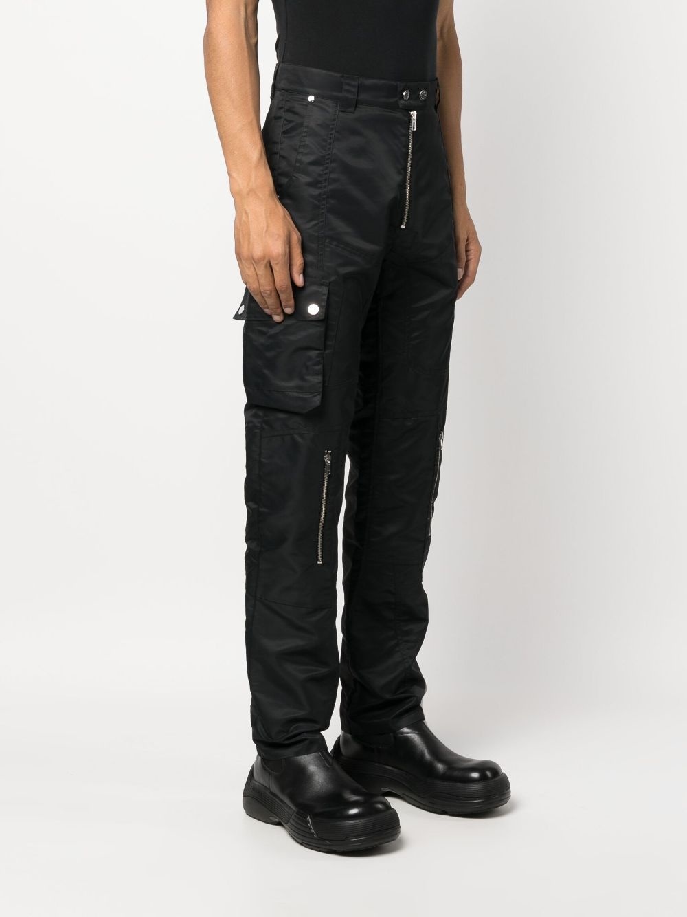 panelled biker trousers - 3