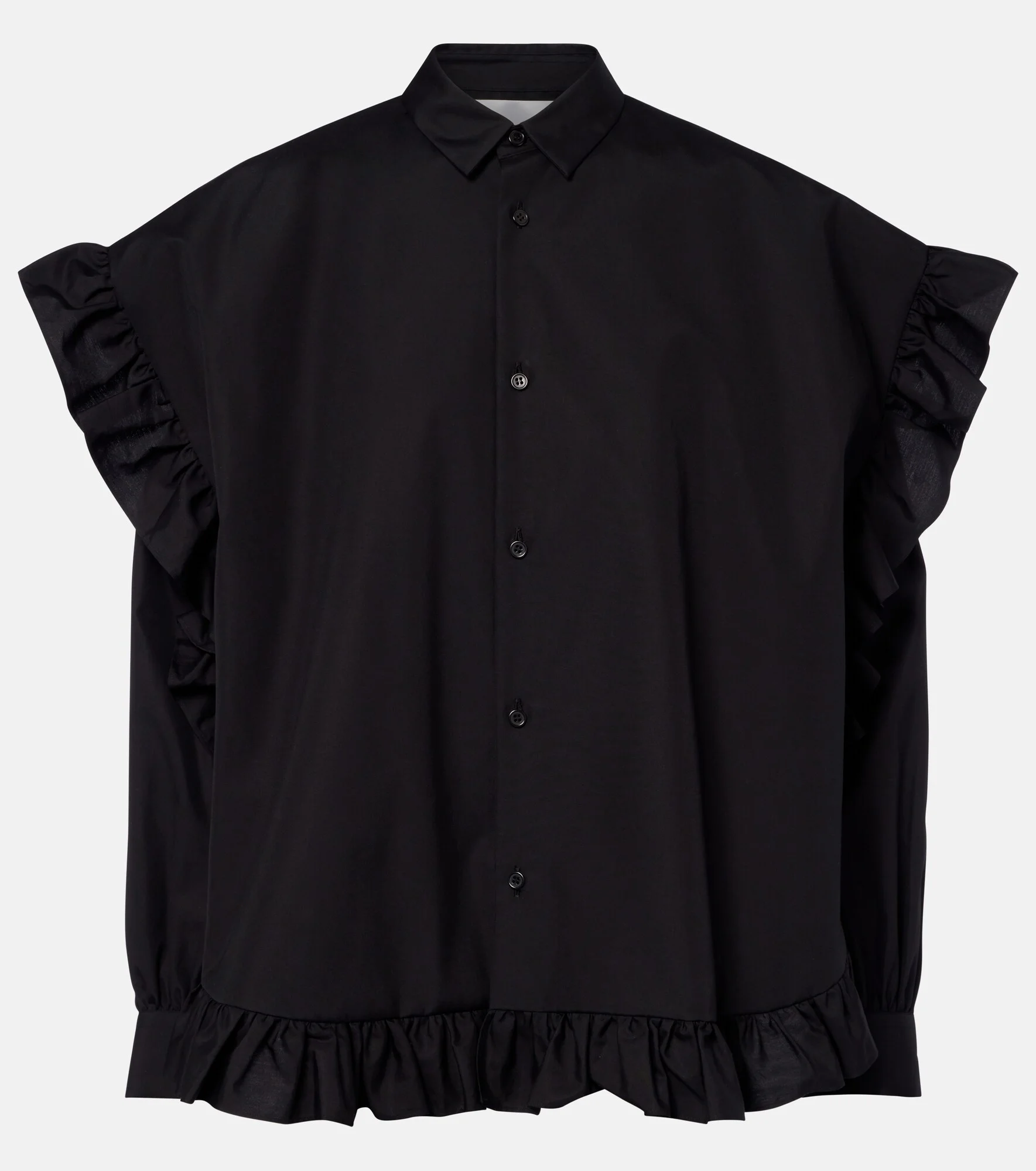 Ruffled cotton blouse - 1