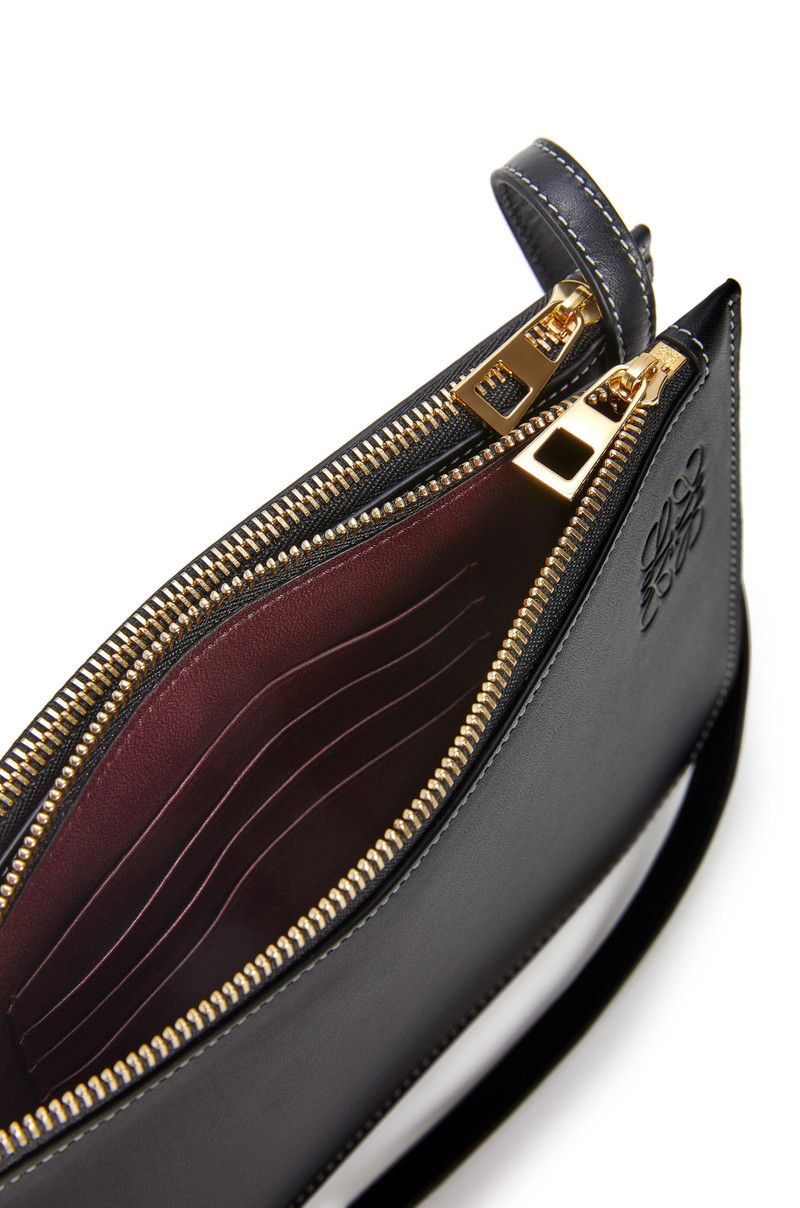 Gate Double Zip pouch in soft calfskin 5