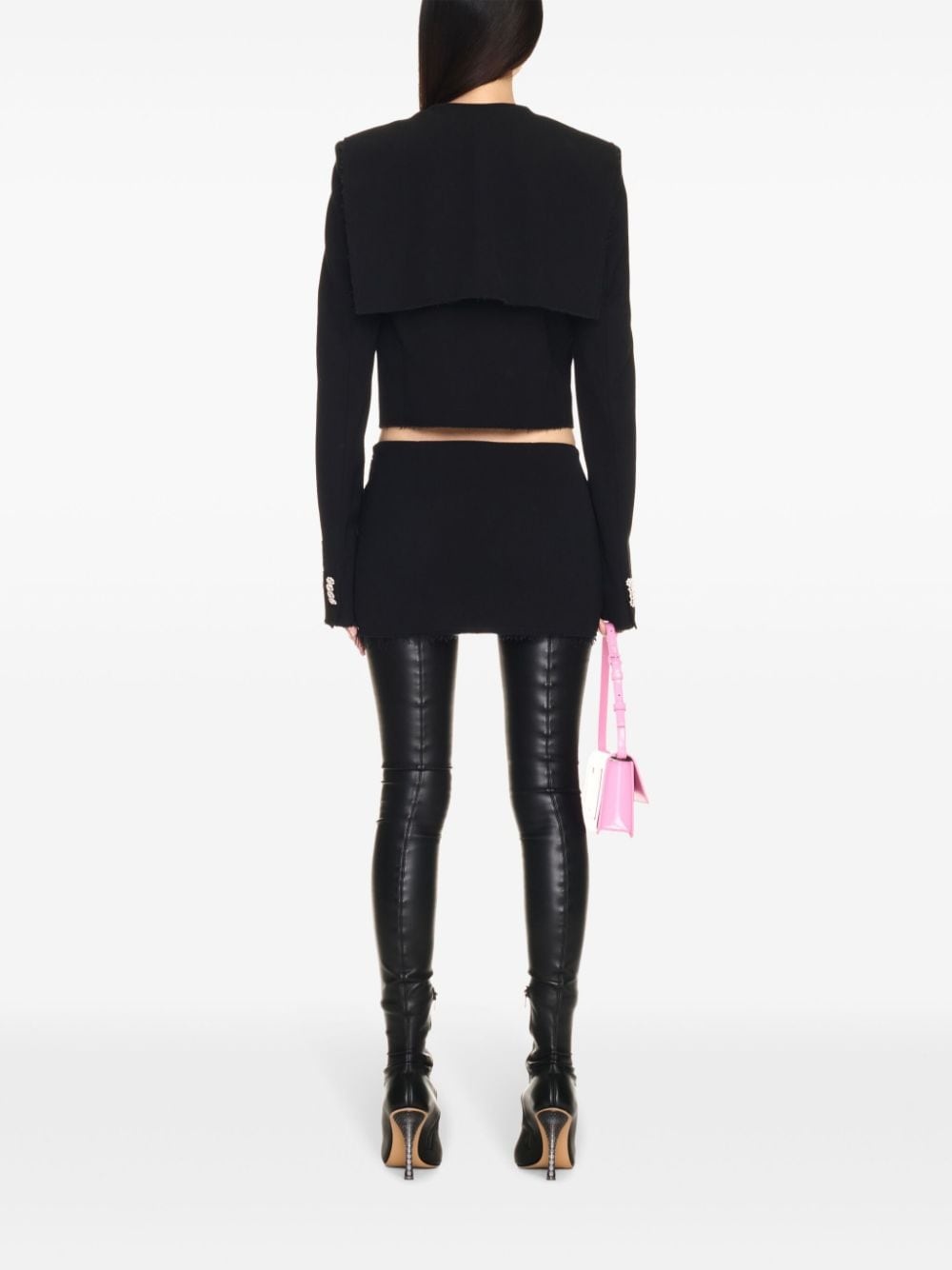 logo-embroidered mini skirt - 4