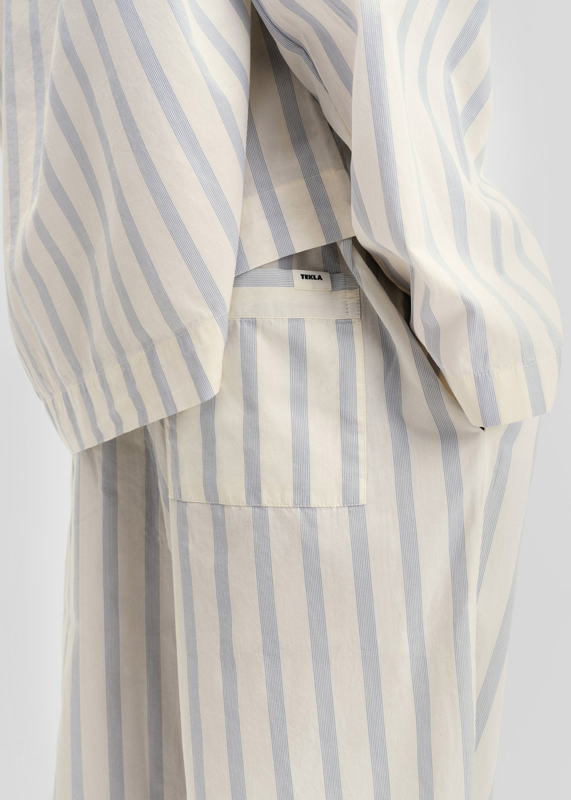 TEKLA Tekla Poplin Pyjama Pants - Needle Stripes outlook