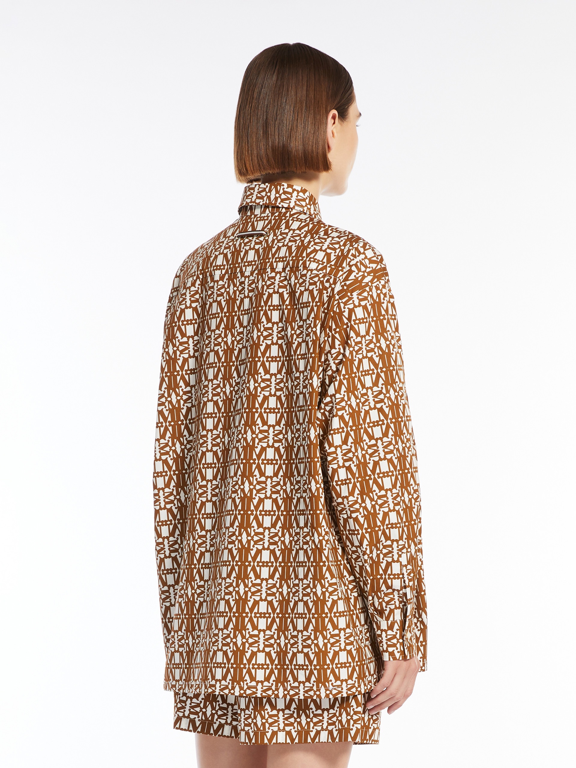 GALLURA Printed poplin oversized blouse - 4