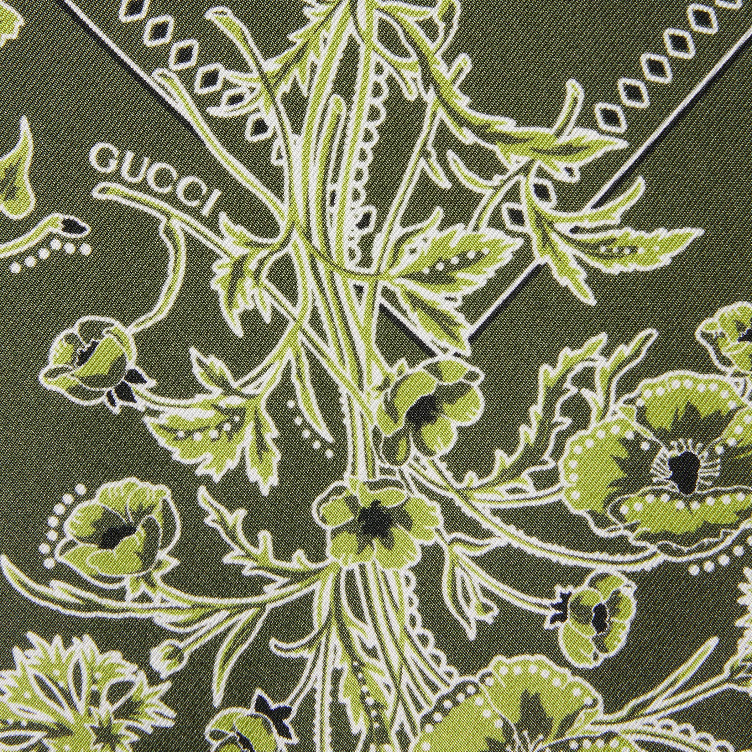 Printed silk twill skirt - 6