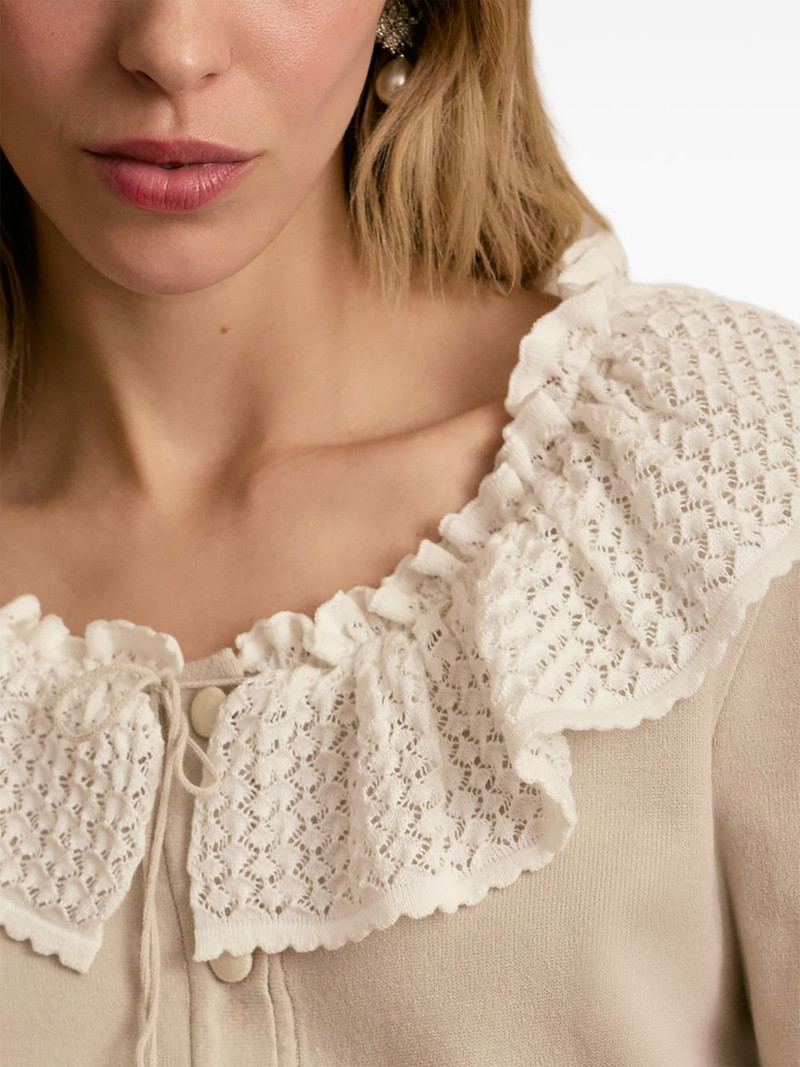 Malena lace-collar cardigan 3