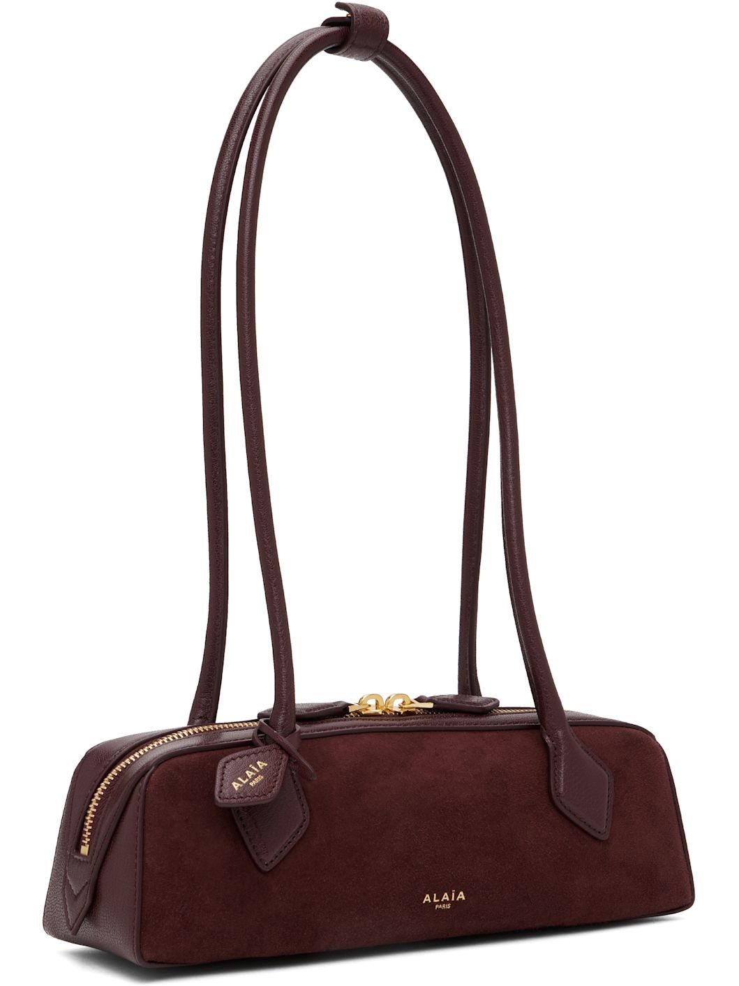 Burgundy 'Le Teckel' Small Bi-Material Bag - 2