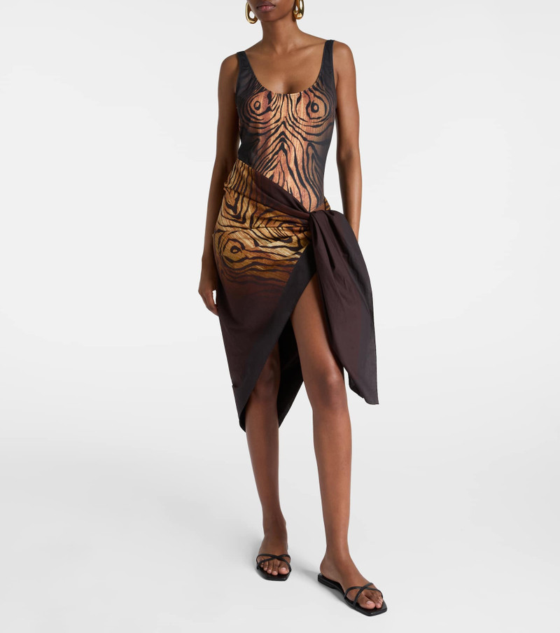 Jean Paul Gaultier Printed cotton beach cover-up outlook