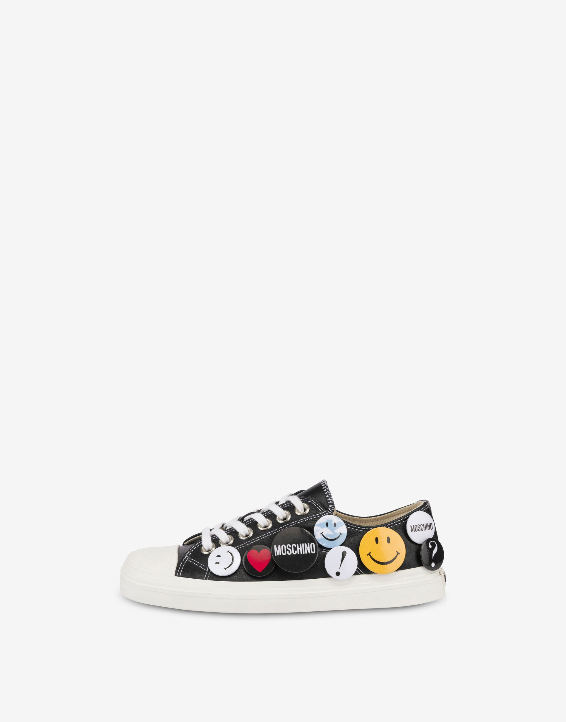 SNEAKERS IN CALFSKIN MOSCHINO PINS - 3