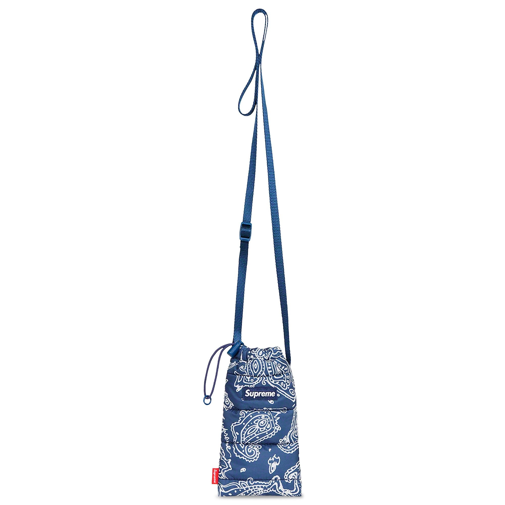 Supreme Puffer Neck Pouch 'Blue Paisley' - 1
