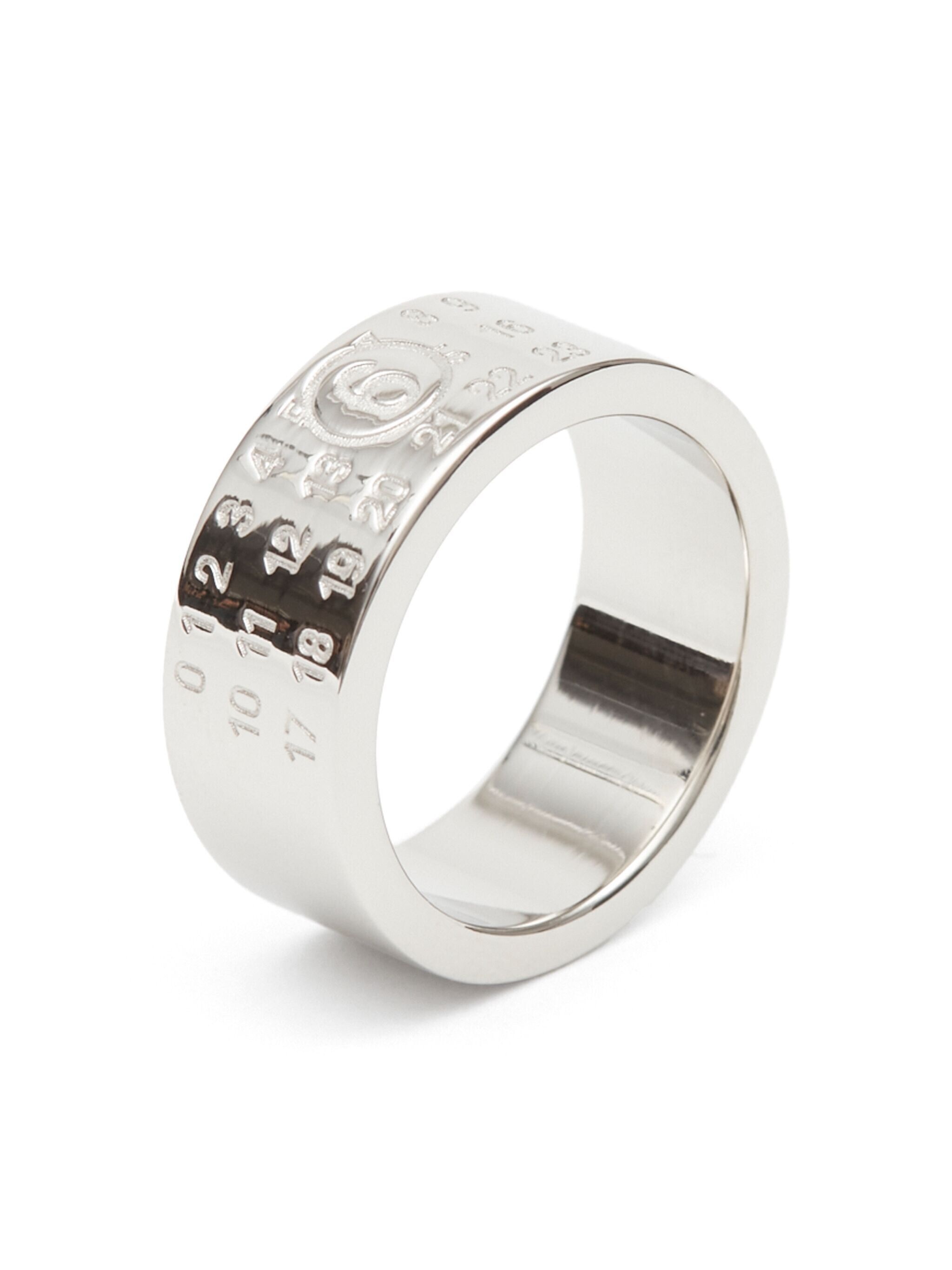 Numeric engraved polished ring - 3