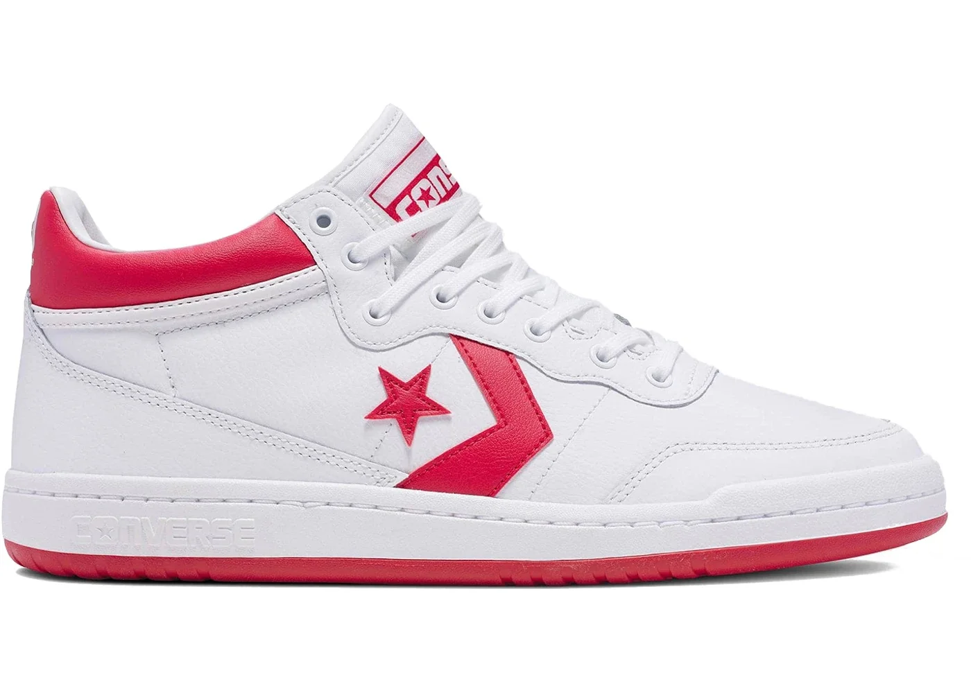 Converse Fastbreak Pro 중간 백색 사기질 빨강 - 1