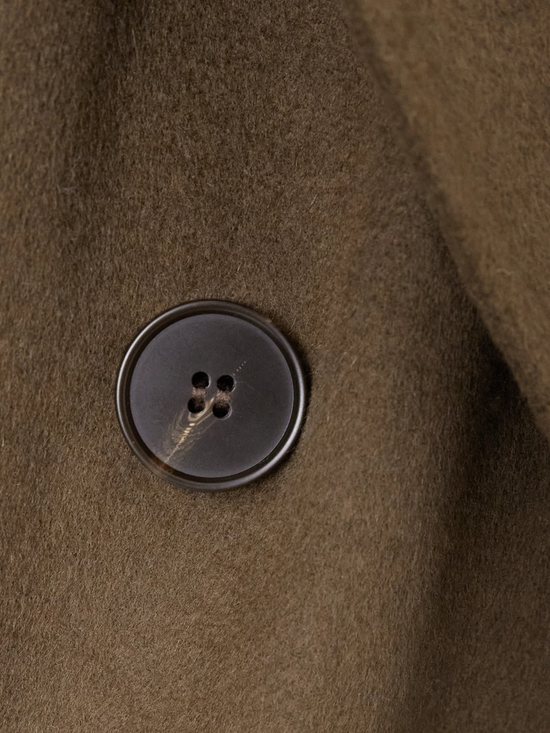 Double-breasted Scarf-detailed Layered Wool Coat 5