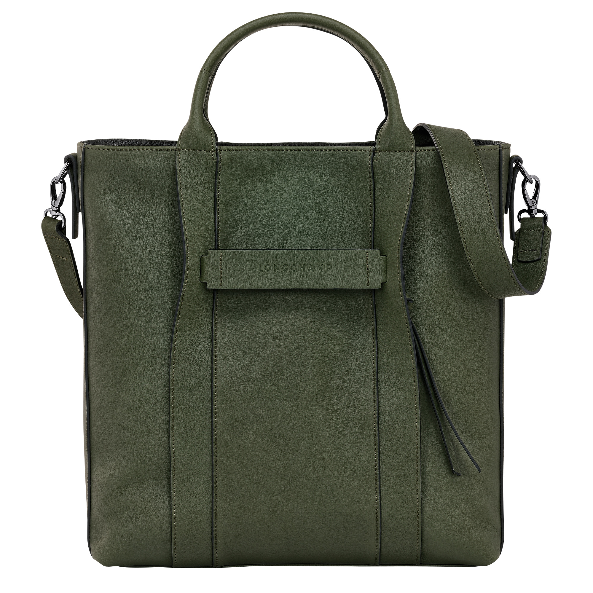 Longchamp 3D L Tote bag Khaki - Leather - 1