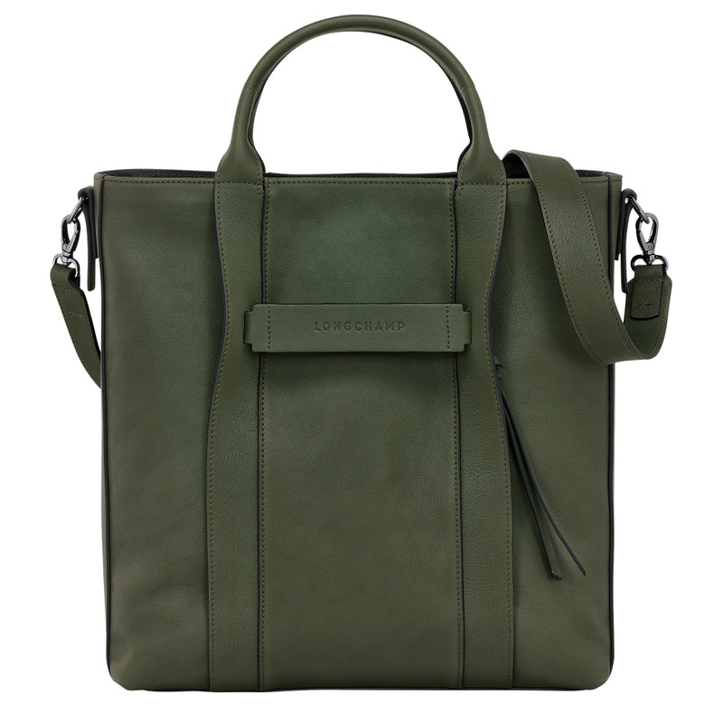 Longchamp 3D L Tote bag Khaki - Leather 1