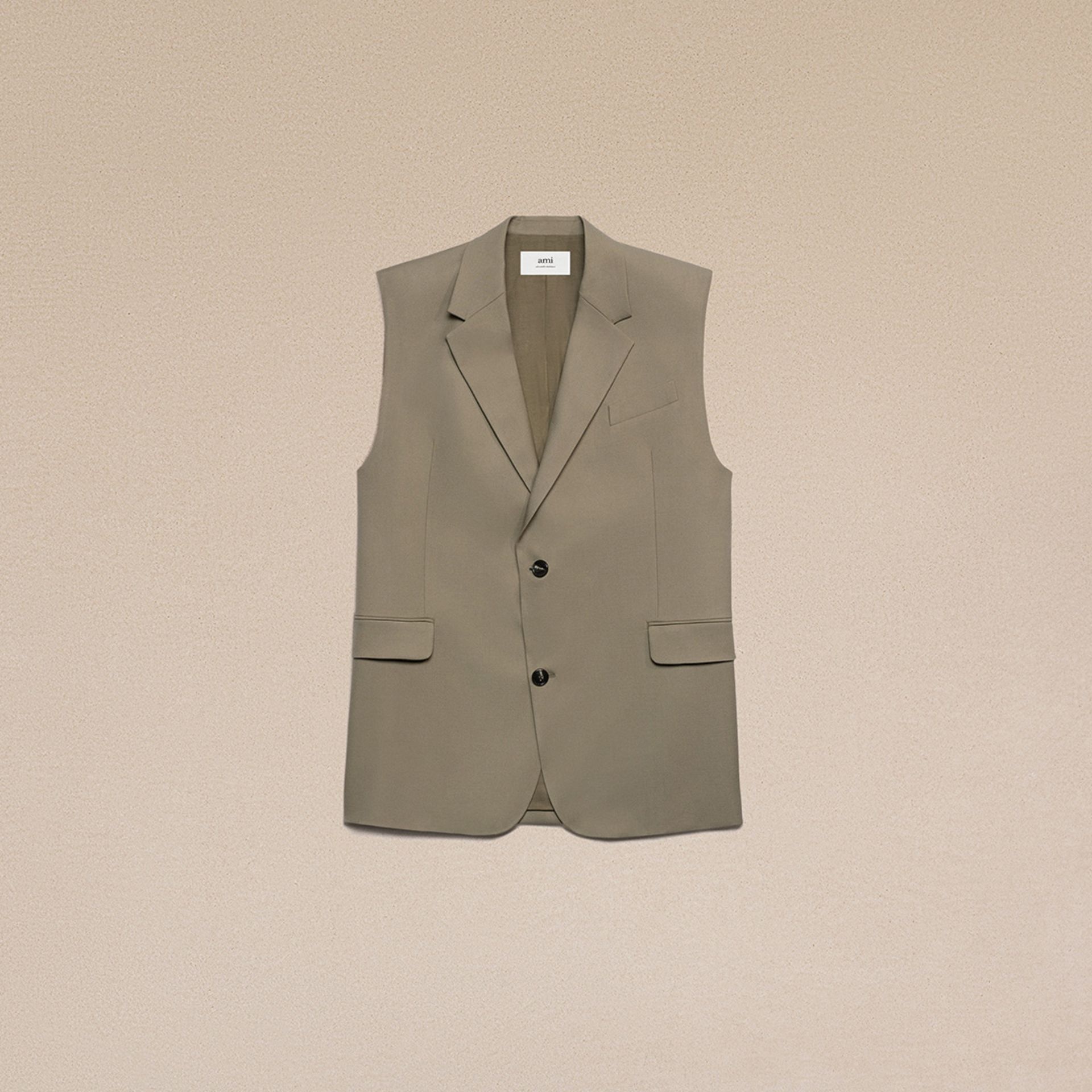 Two Buttons Oversized Waistcoat - 2