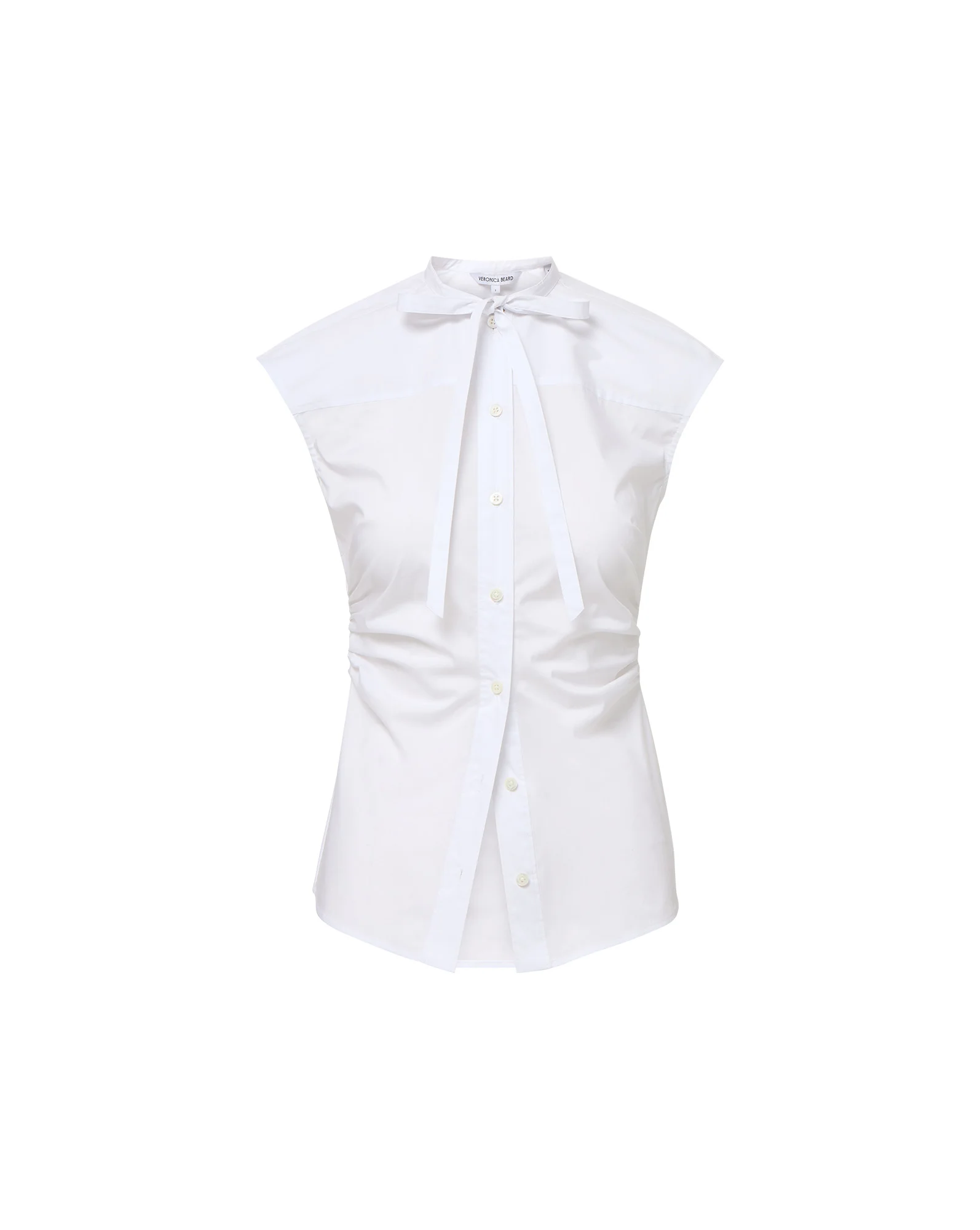 JOON TIE-NECK BUTTON-DOWN BLOUSE - 1