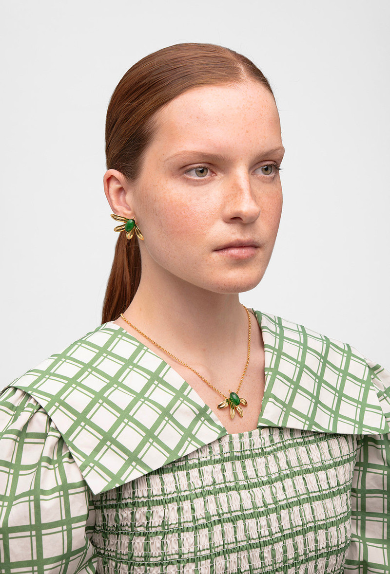 Sophia Necklace - Gold/Green 4