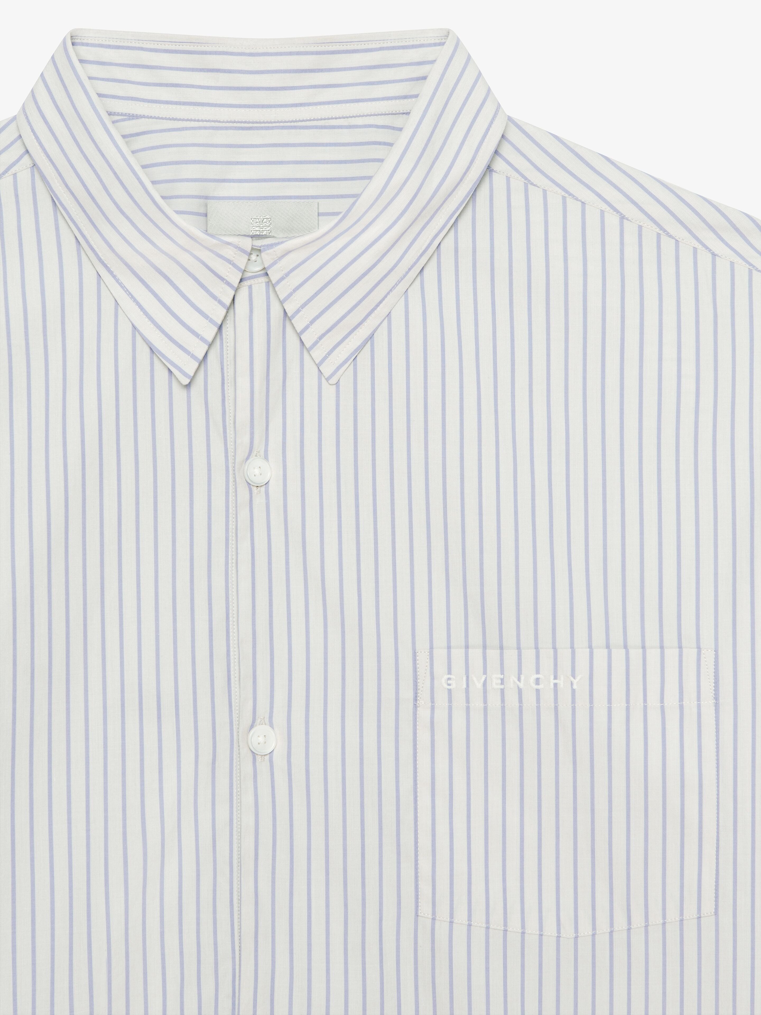 OVERSIZED ASYMMETRICAL SHIRT IN COTTON WITH STRIPES - 5