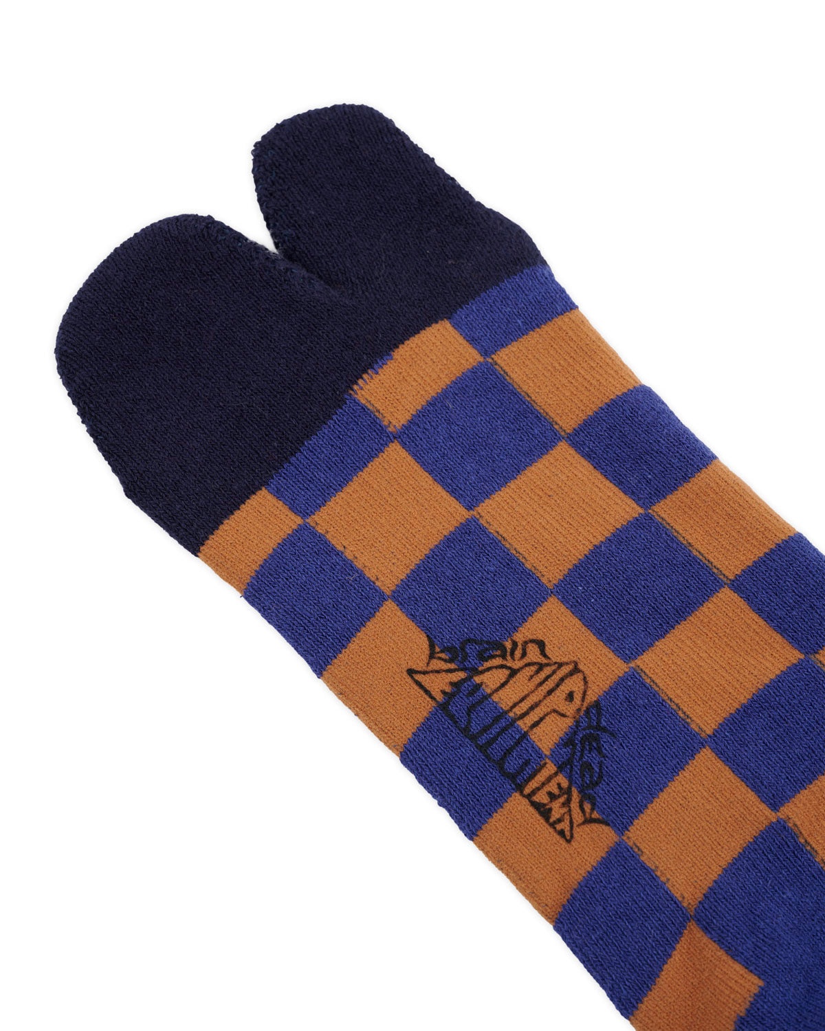 Tabi Checker Ankle Sock - Navy - 3