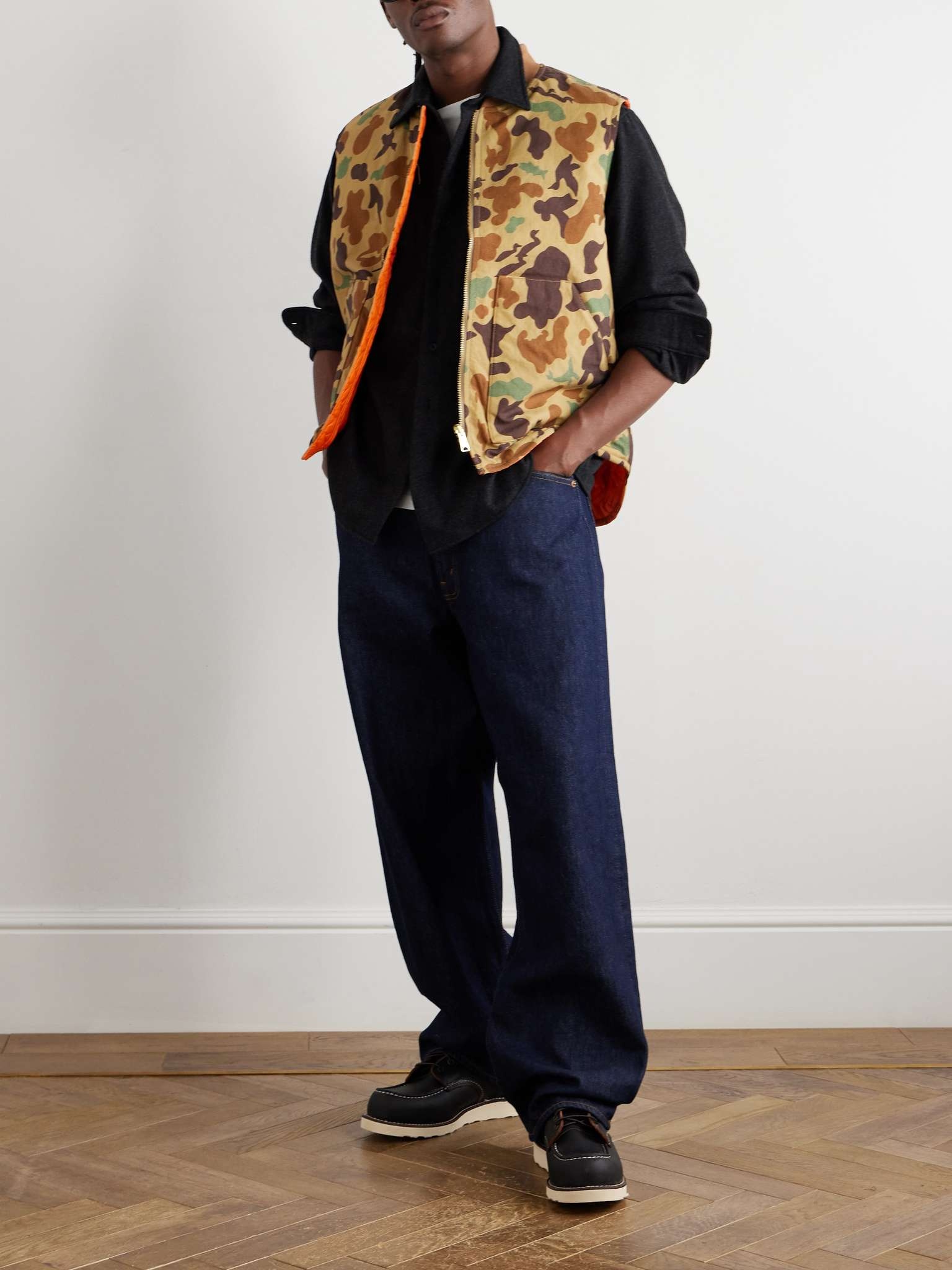 Reversible Camouflage-Print Padded Shell Gilet - 2