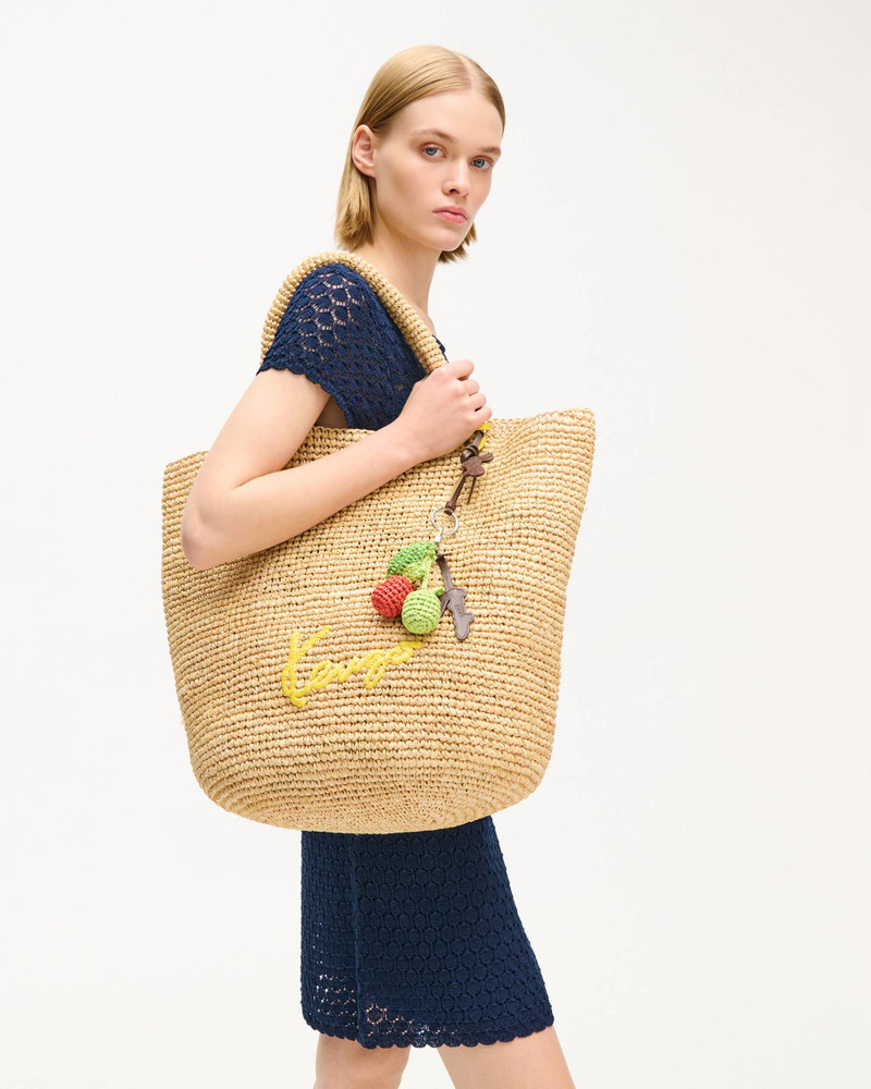 KENZO Large basket in raffia outlook