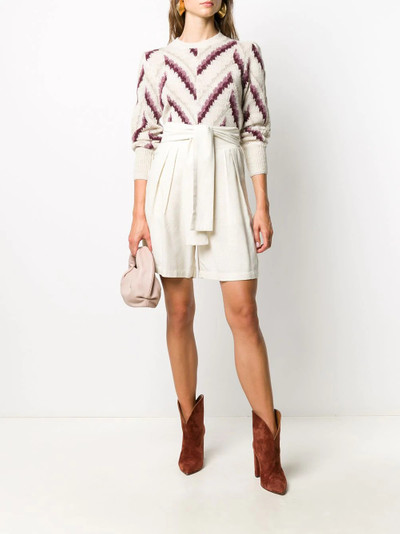 Isabel Marant Étoile round neck geometric knit jumper outlook