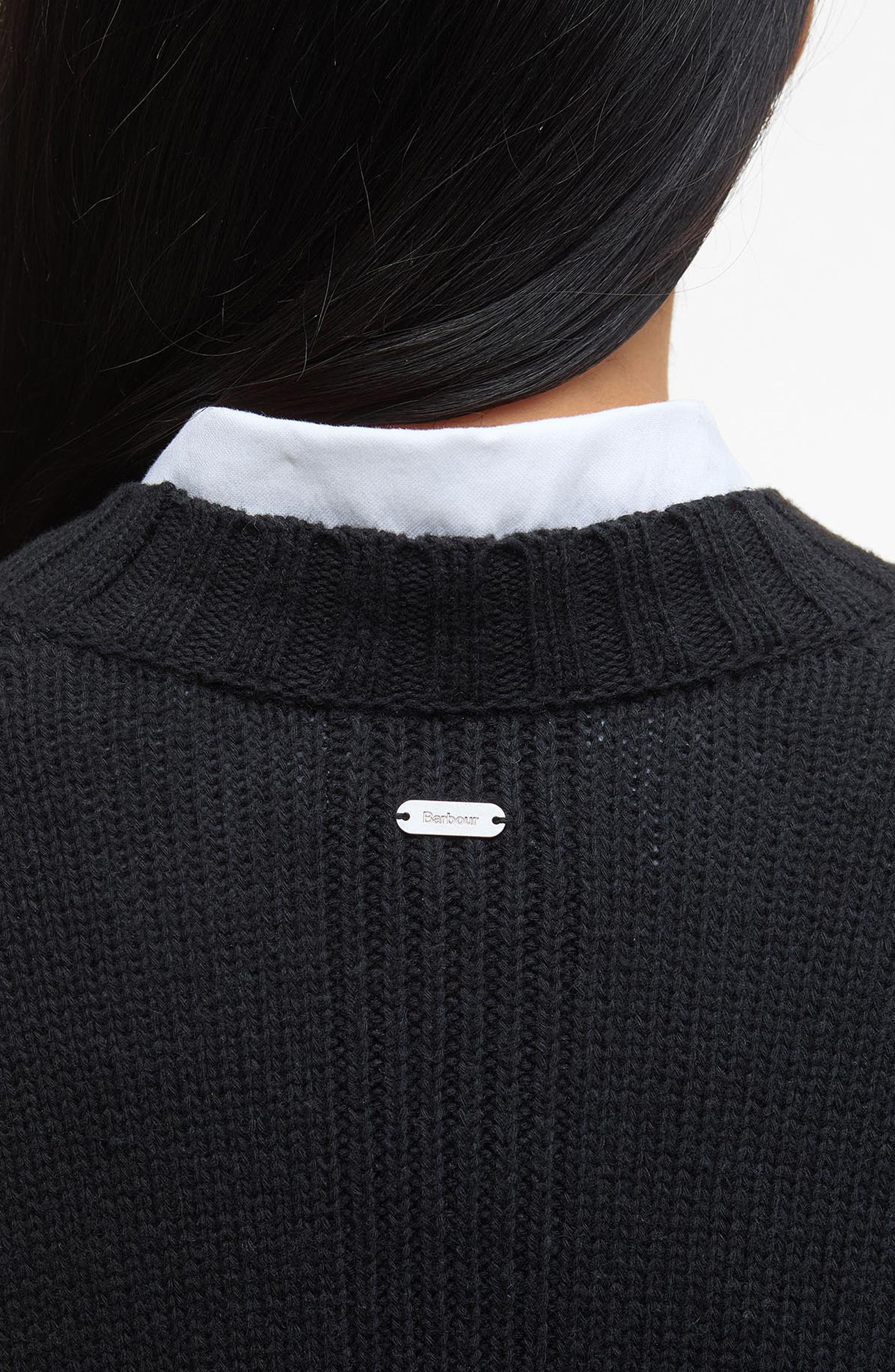 Barbour Sophia Cotton & Wool Blend Tunic Sweater in Black at Nordstrom - 4