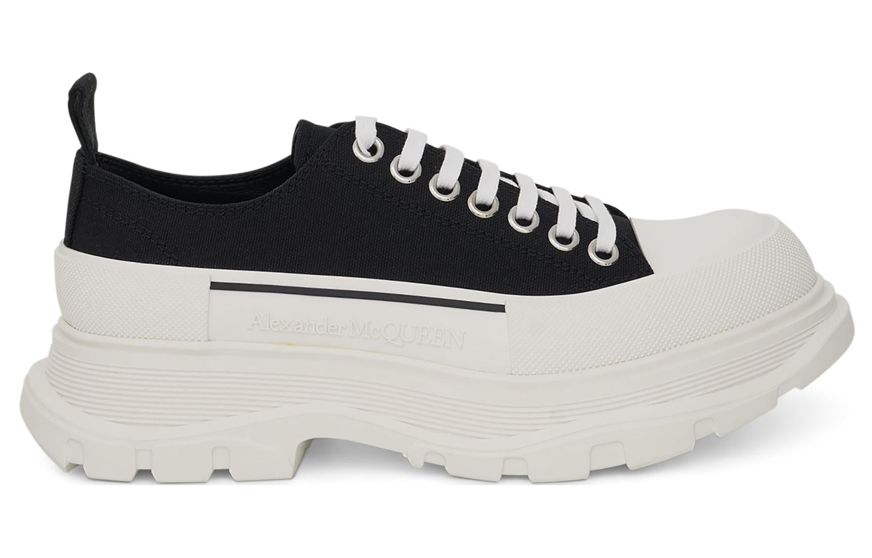 Alexander McQueen Tread Slick Lace Up 'Black White' 604257W4MV21070 - 2