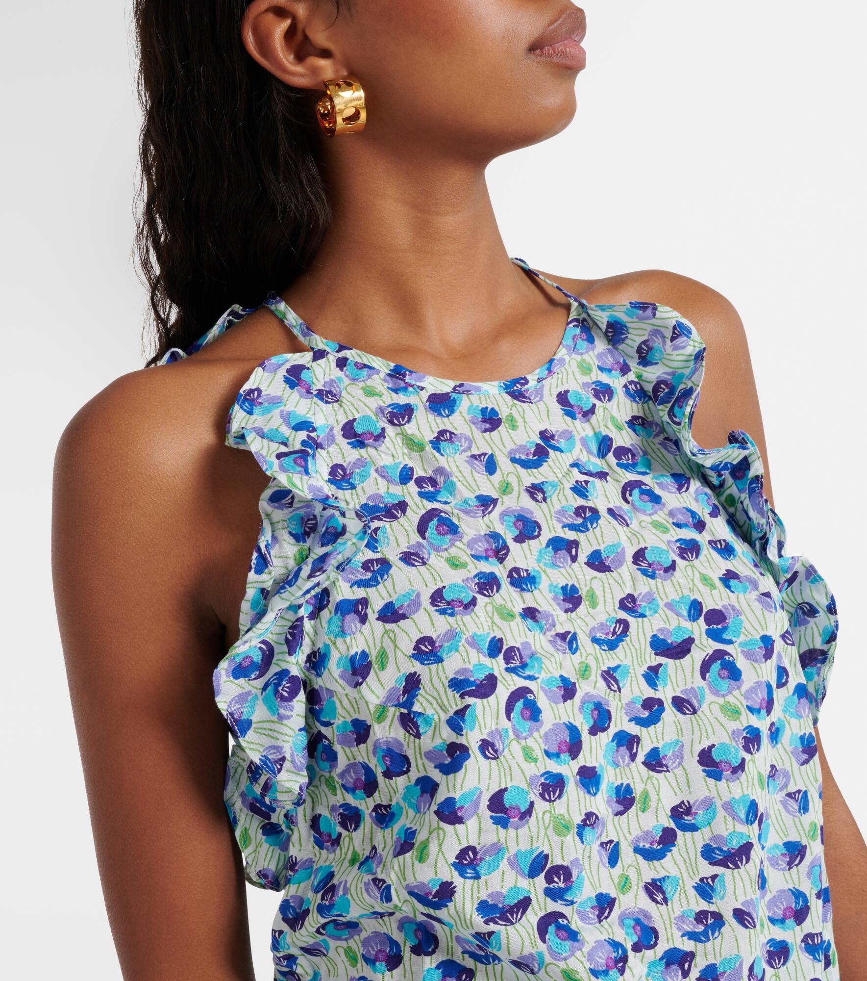 Alida printed ruffled top - 4