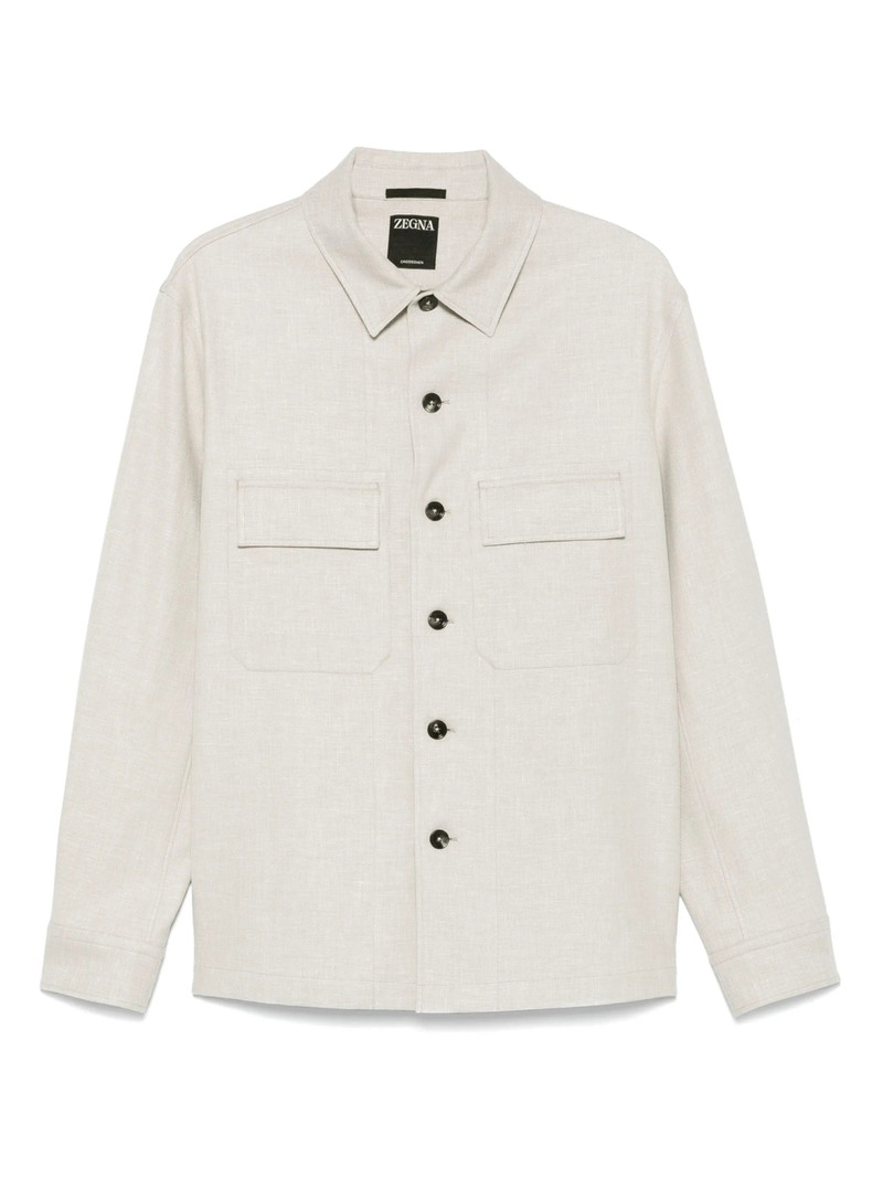 Cut-away-collar Shirt 1