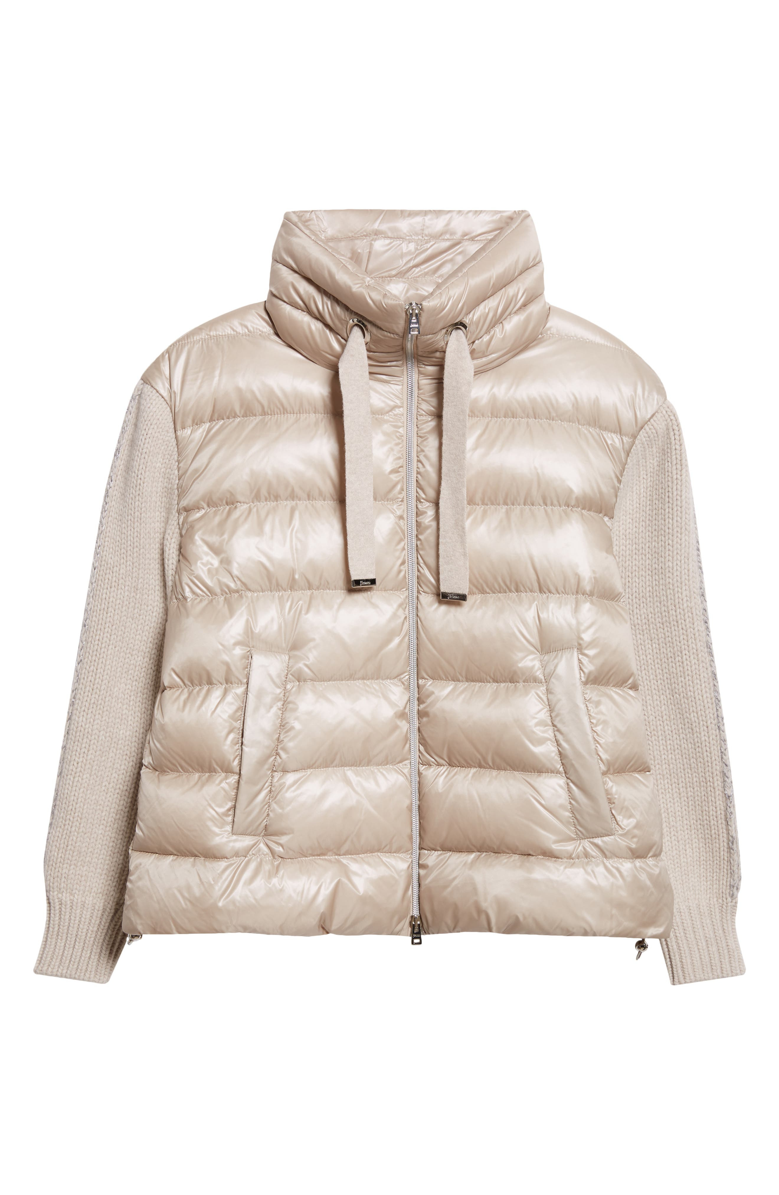 Herno Wool Knit & Ultralight Nylon Puffer Jacket in Chantilly at Nordstrom - 6