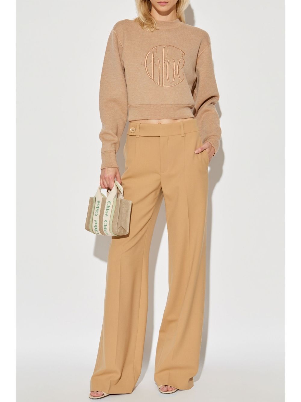 embroidered-logo wool jumper - 2