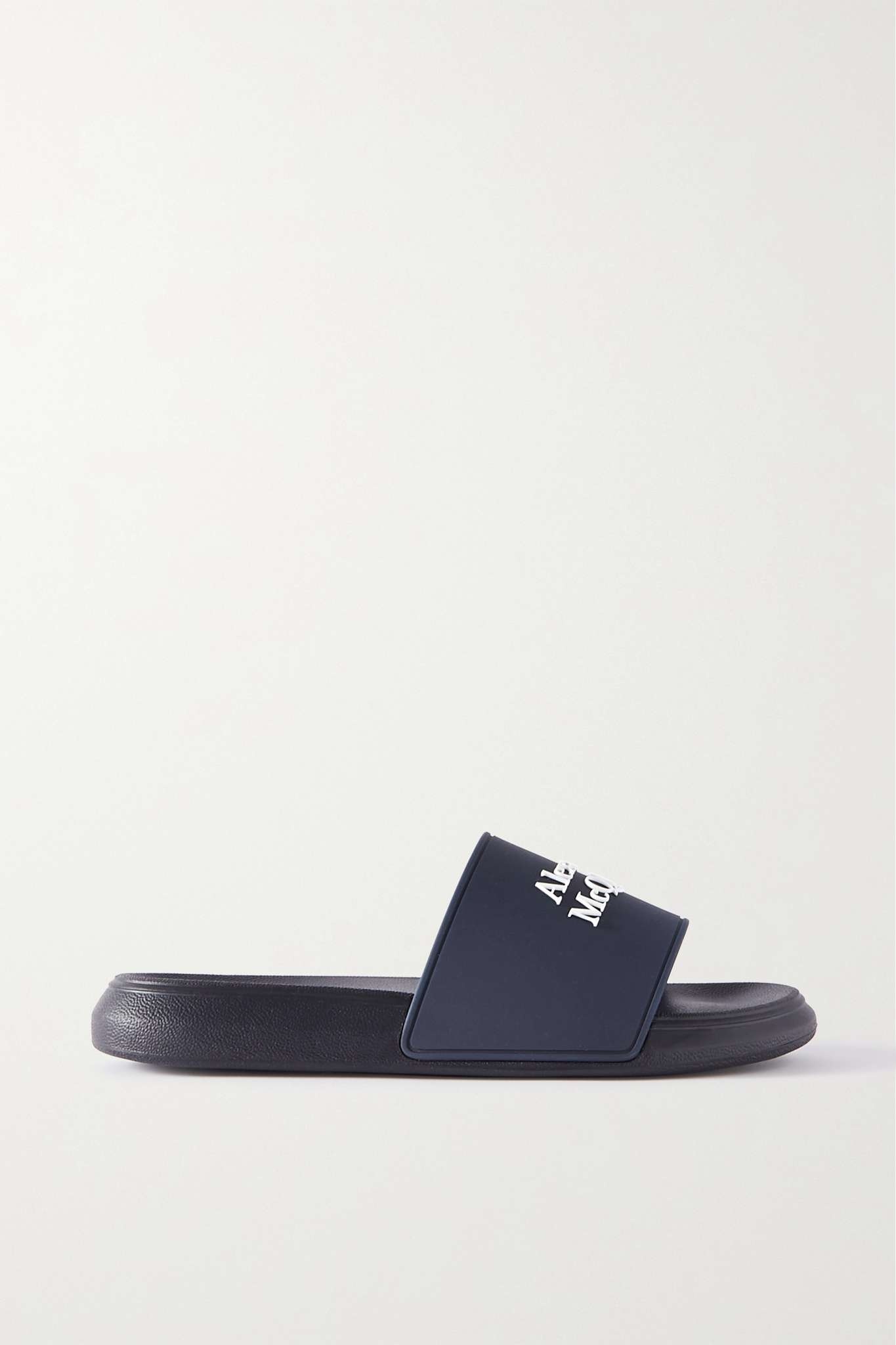 Logo-embellished rubber slides - 1