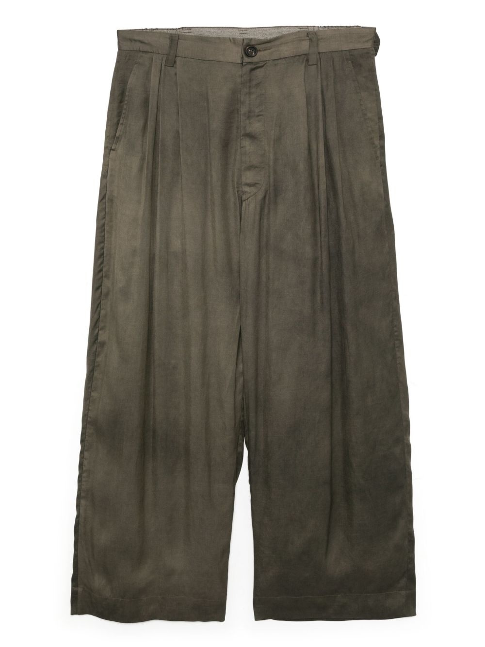 pleated wide-leg trousers - 1