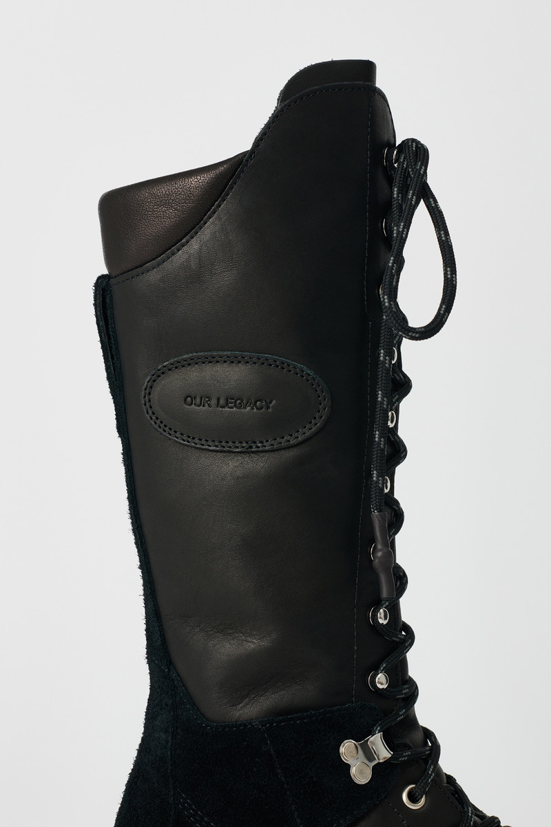 Tower Hiker Boot Black Leather 6