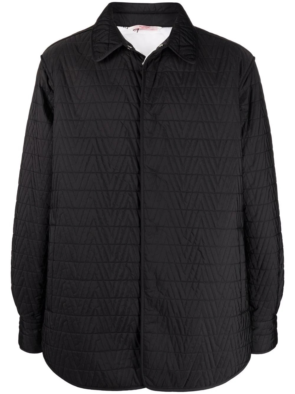 quilted overshirt jacket - 1